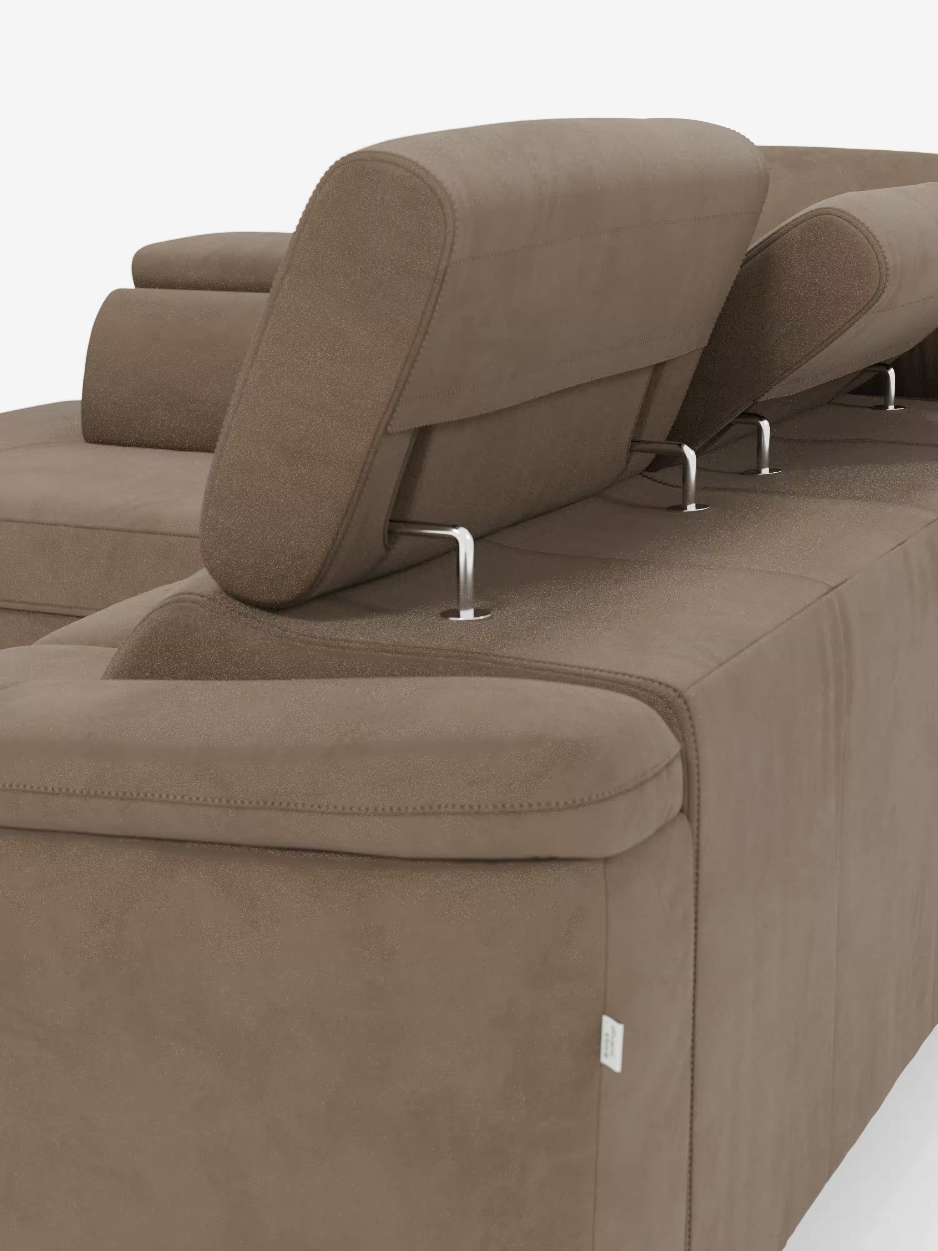 Arcos sofá rinconero con reposacabezas reclinables – asientos extraíbles o relax eléctrico en microfibra antimanchas