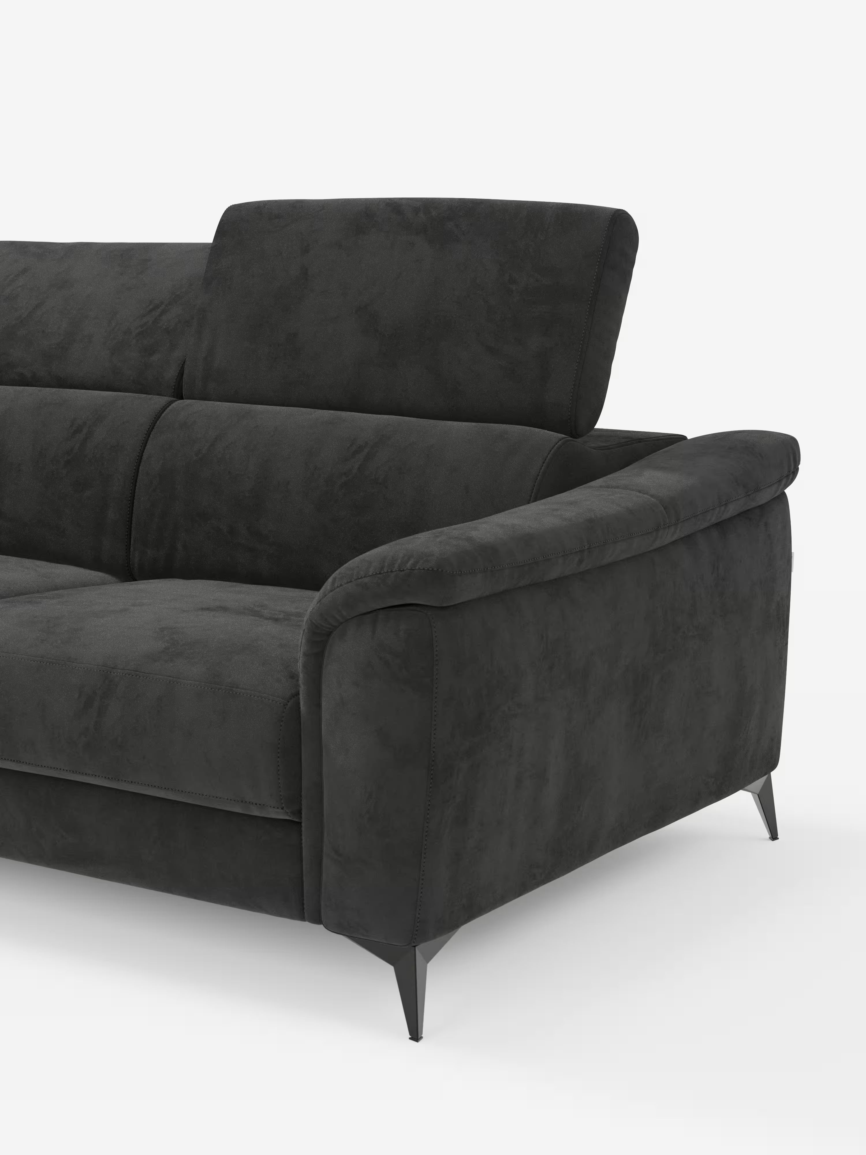 Arcos sofá rinconero con reposacabezas reclinables – asientos extraíbles o relax eléctrico en microfibra antimanchas