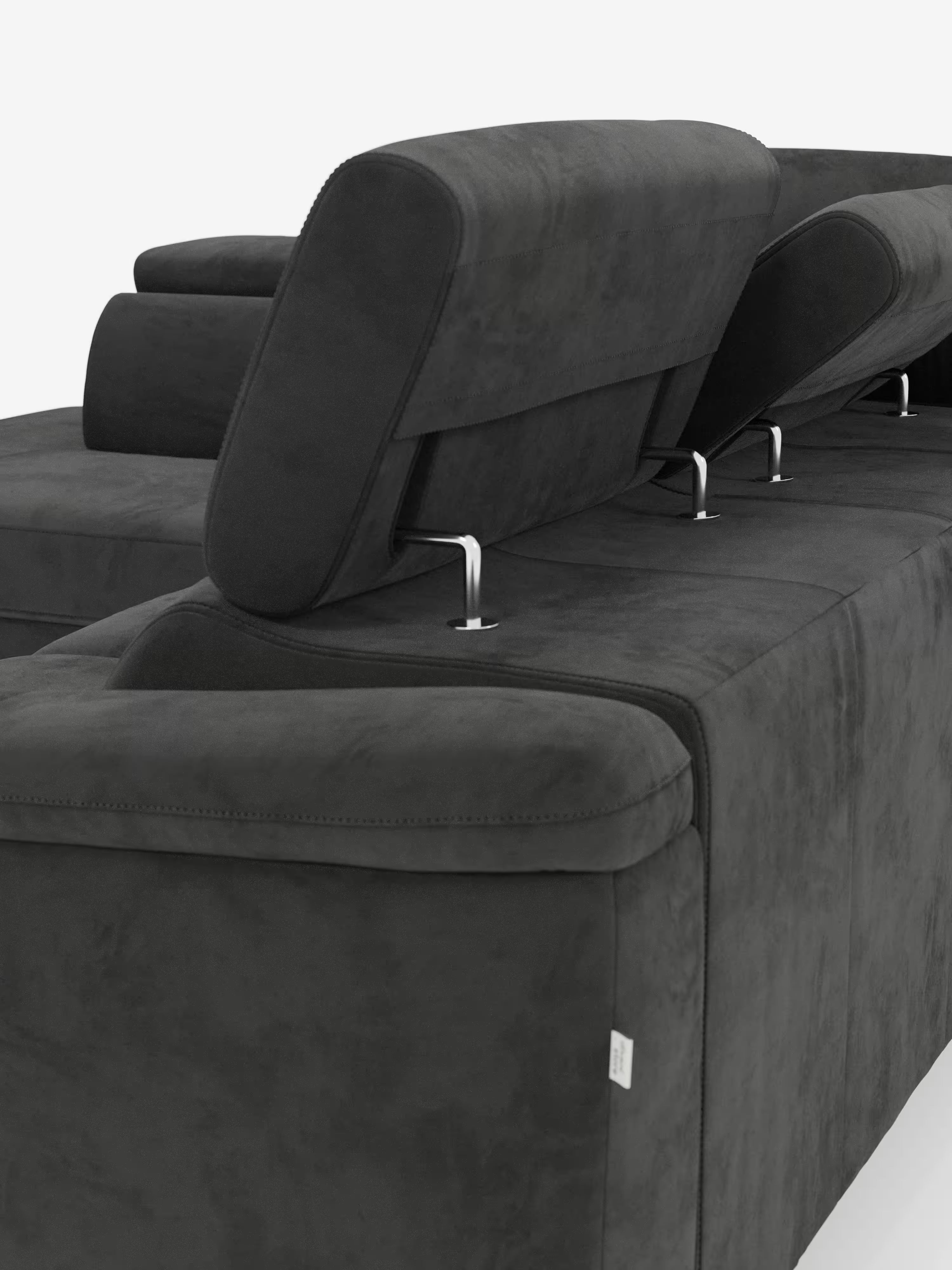 Arcos sofá rinconero con reposacabezas reclinables – asientos extraíbles o relax eléctrico en microfibra antimanchas