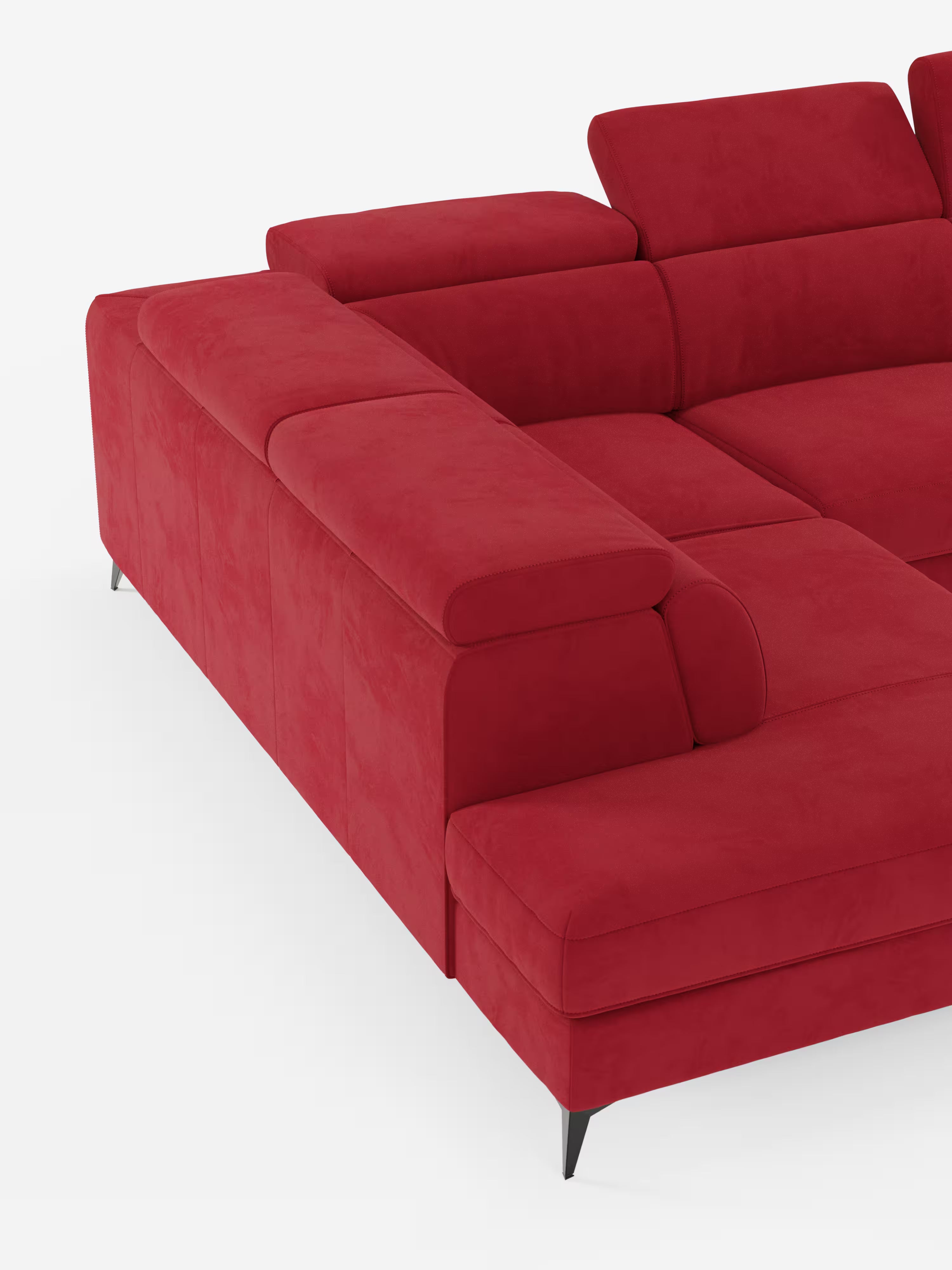 Arcos sofá rinconero con reposacabezas reclinables – asientos extraíbles o relax eléctrico en microfibra antimanchas