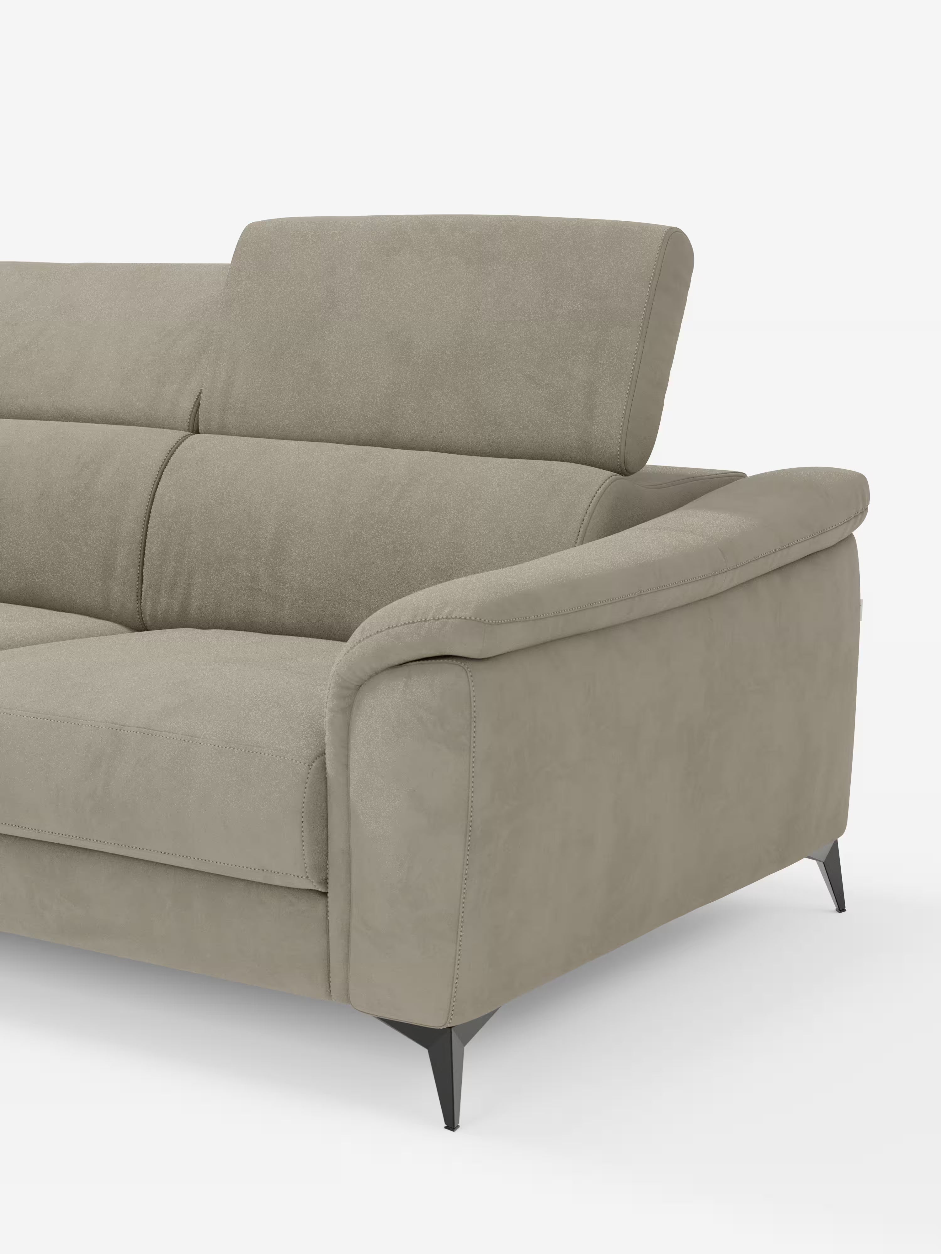 Arcos sofá rinconero con reposacabezas reclinables – asientos extraíbles o relax eléctrico en microfibra antimanchas