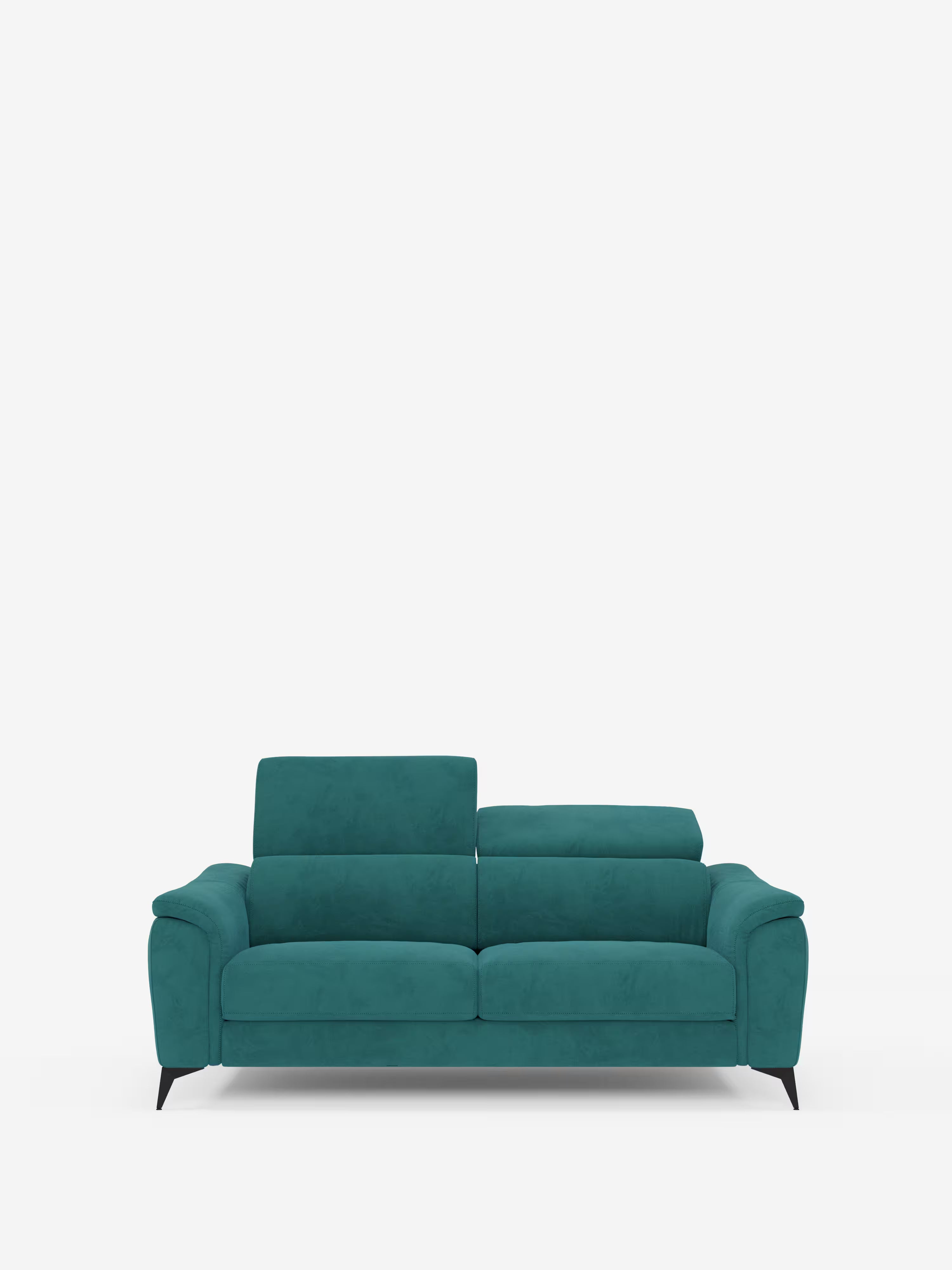 Arcos Sofa für 2 und 3 Personen mit ausziehbaren Sitzen - verstellbare Kopfstützen aus fleckenabweisender Mikrofaser