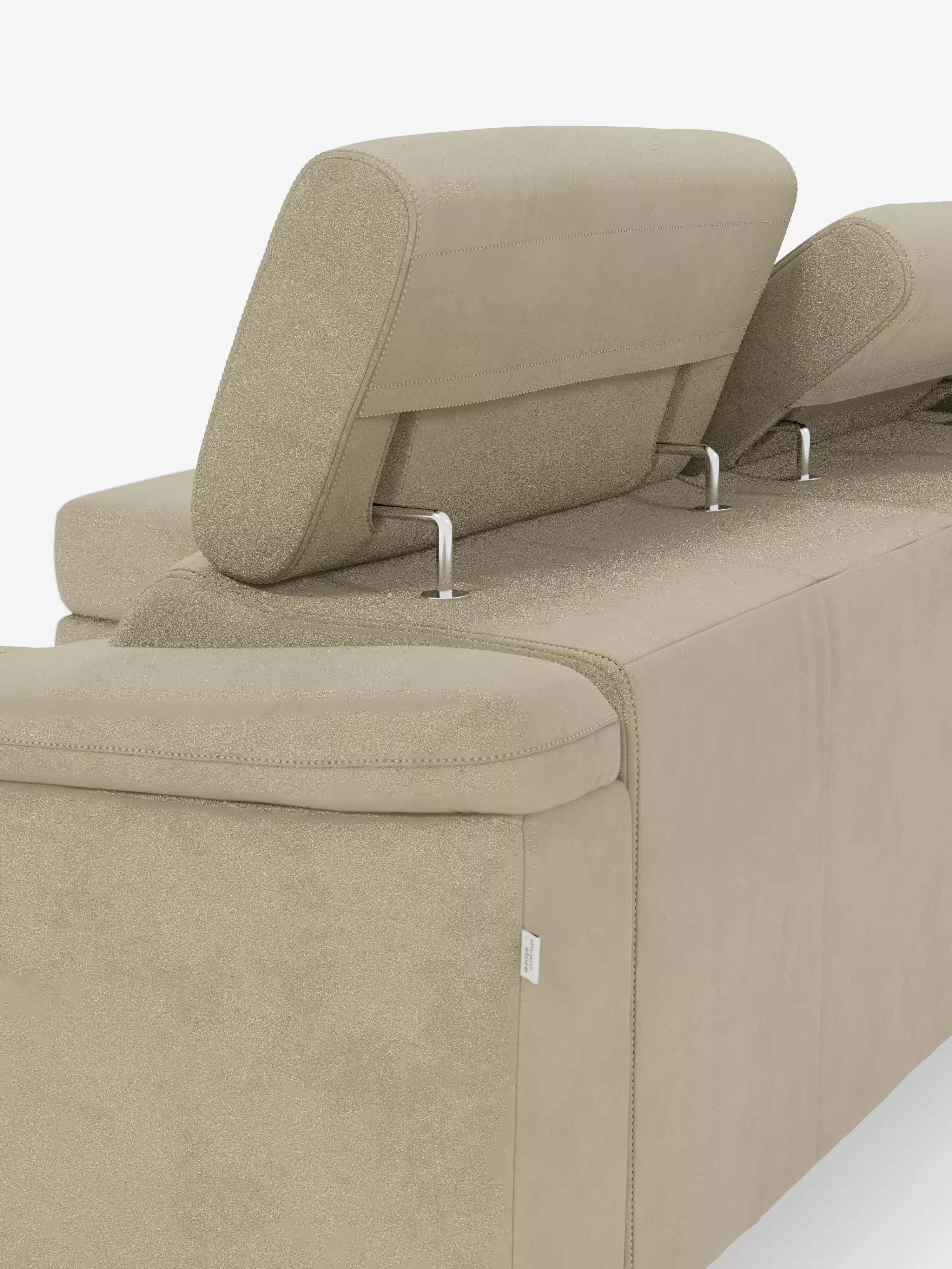 Arcos sofá con península – reposacabezas reclinables, asientos extraíbles o relax eléctrico en microfibra antimanchas