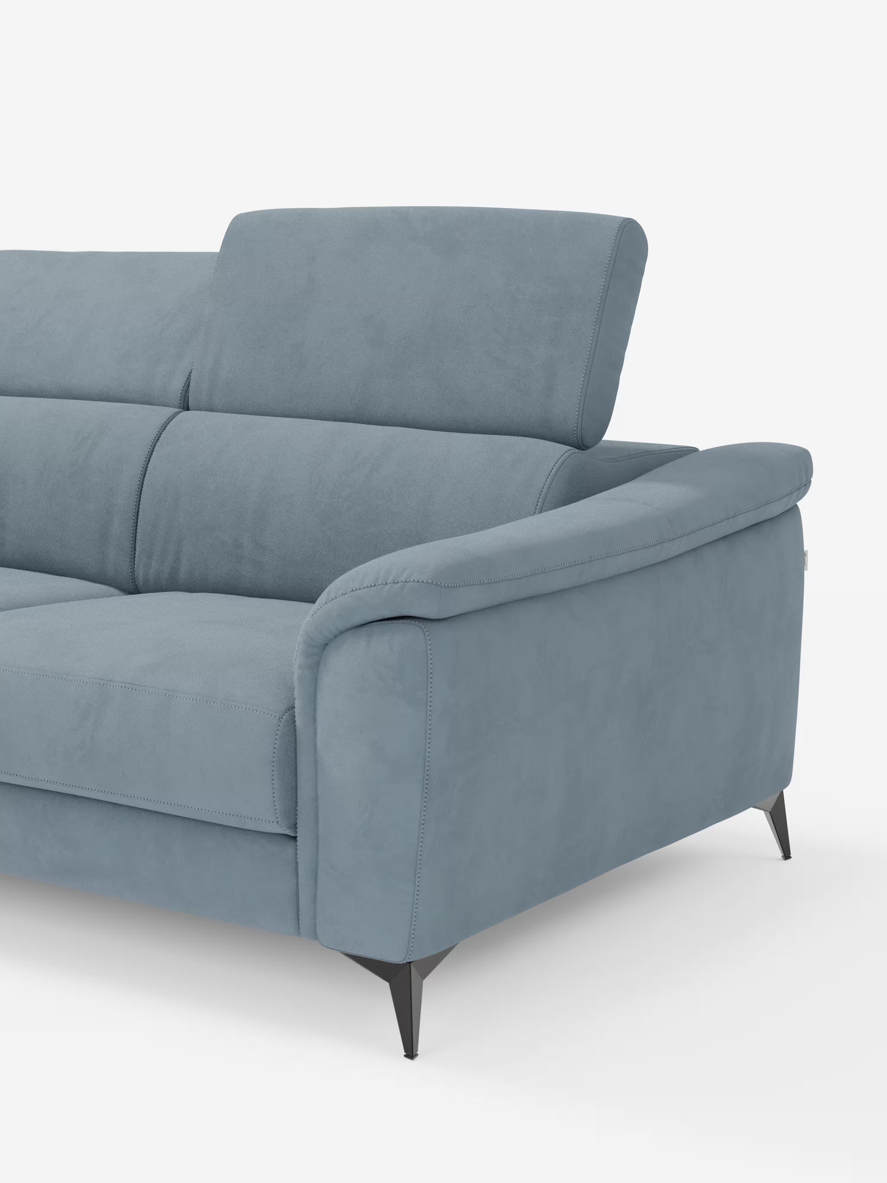 Arcos sofá con península – reposacabezas reclinables, asientos extraíbles o relax eléctrico en microfibra antimanchas