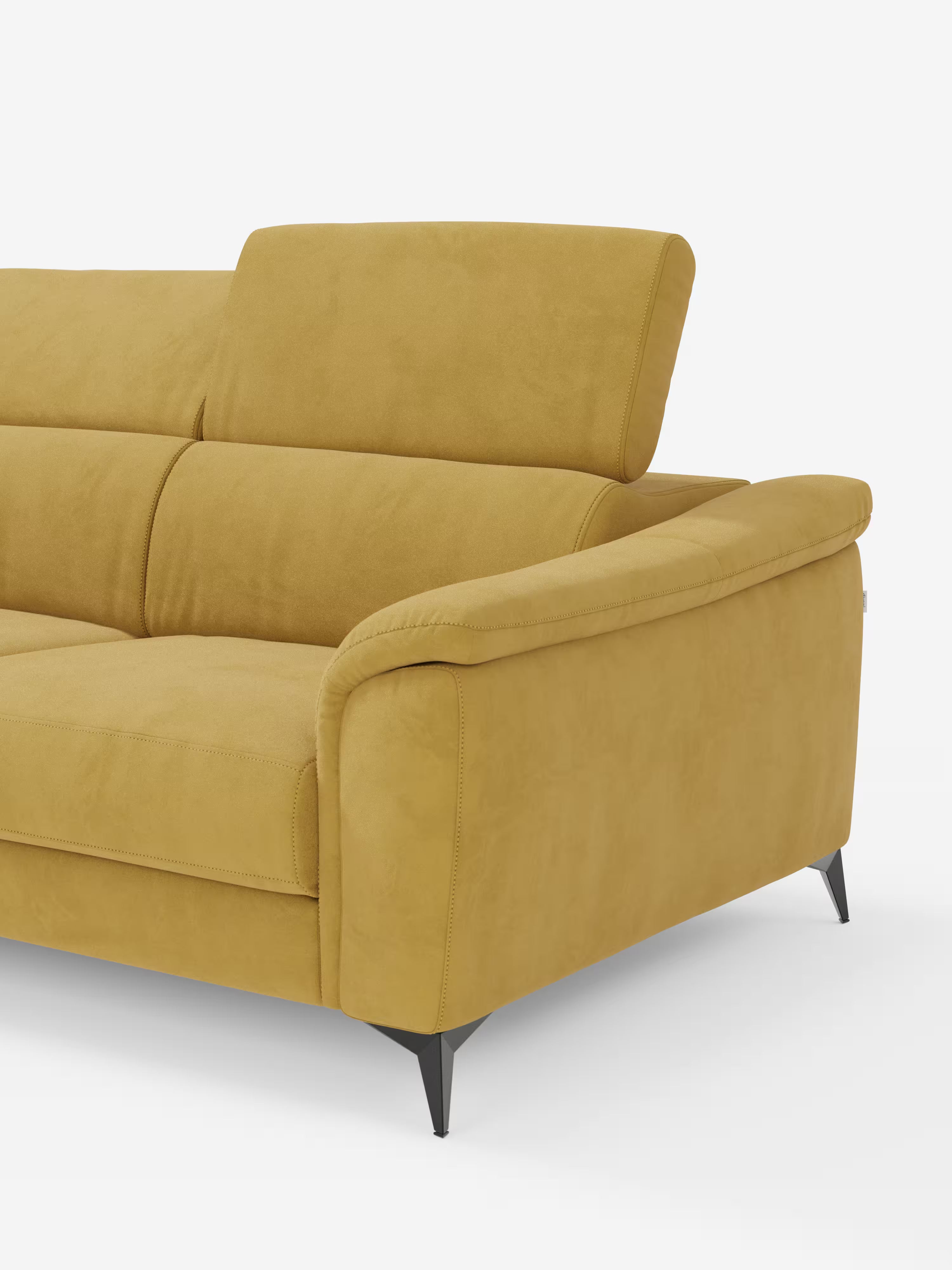 Arcos sofá con península – reposacabezas reclinables, asientos extraíbles o relax eléctrico en microfibra antimanchas
