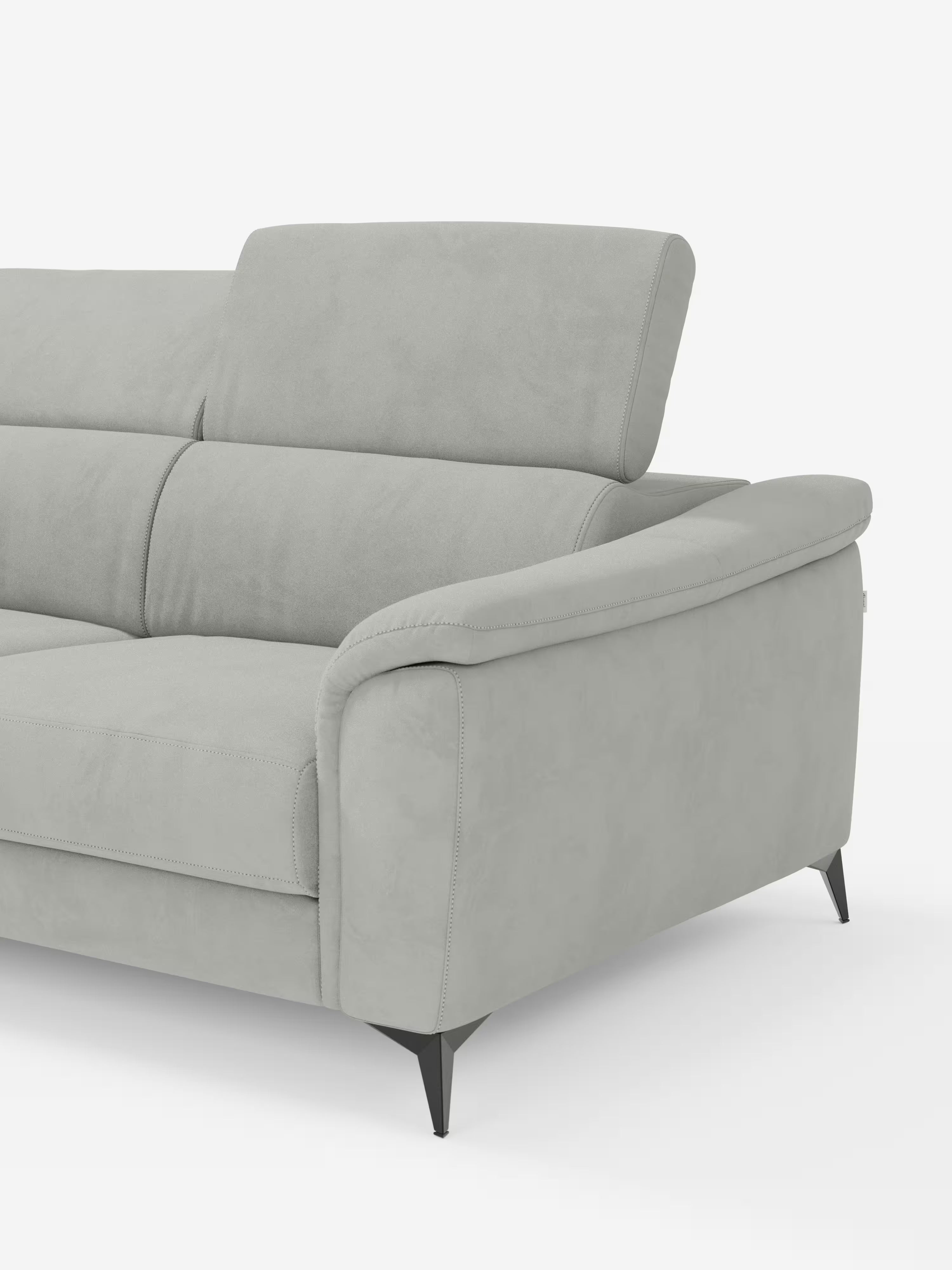 Arcos sofá con península – reposacabezas reclinables, asientos extraíbles o relax eléctrico en microfibra antimanchas