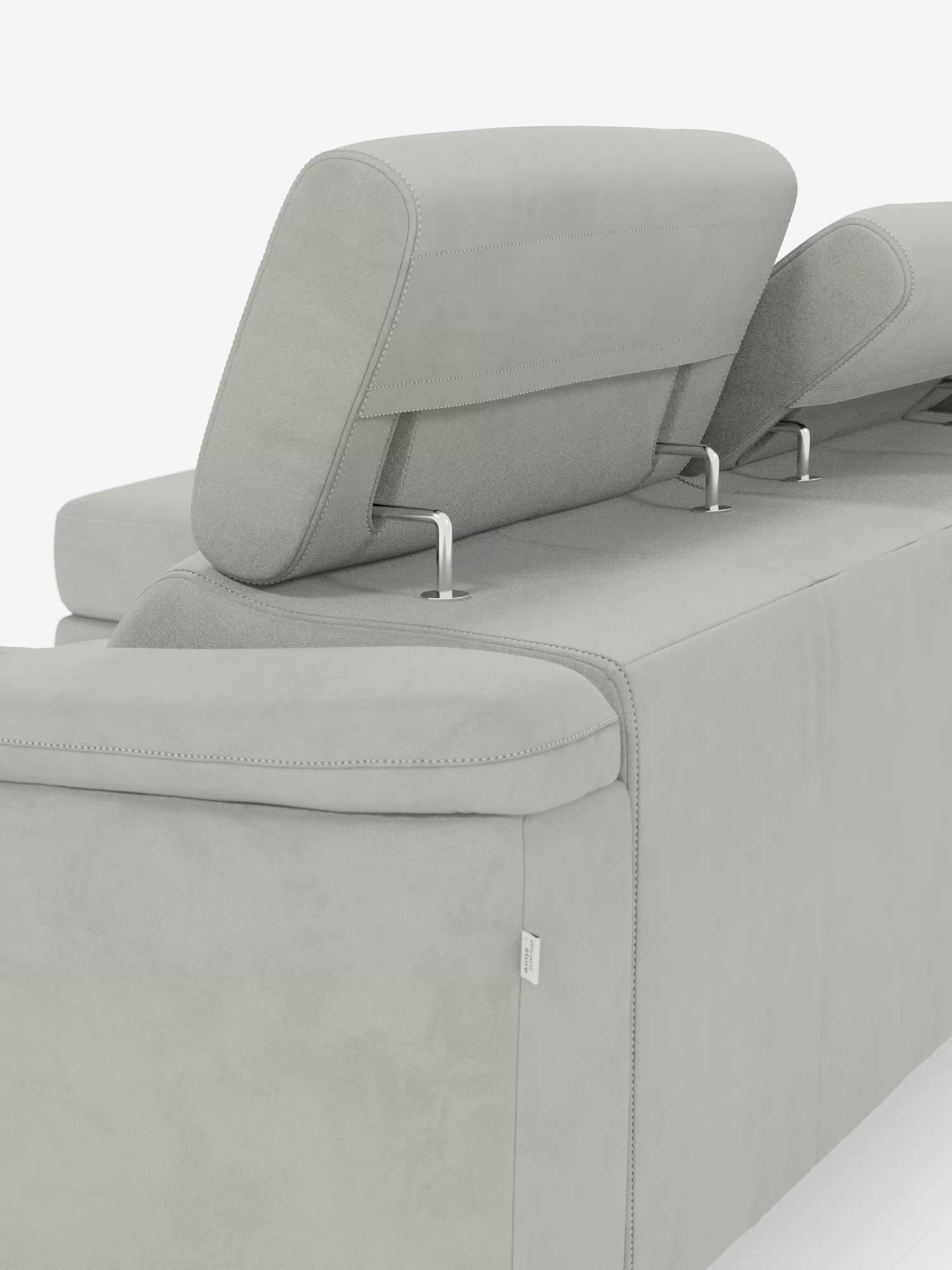 Arcos sofá con península – reposacabezas reclinables, asientos extraíbles o relax eléctrico en microfibra antimanchas