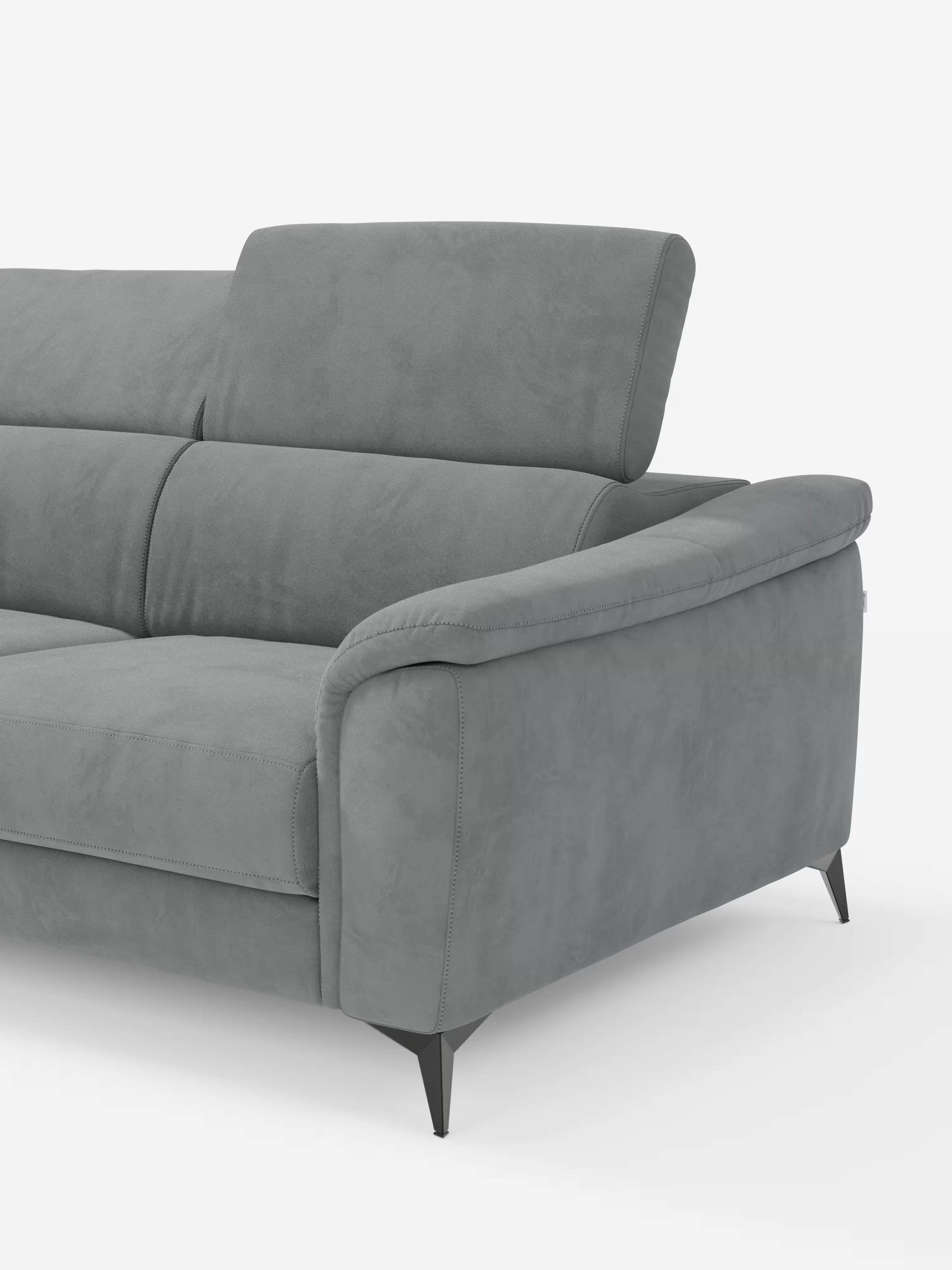 Arcos sofá con península – reposacabezas reclinables, asientos extraíbles o relax eléctrico en microfibra antimanchas