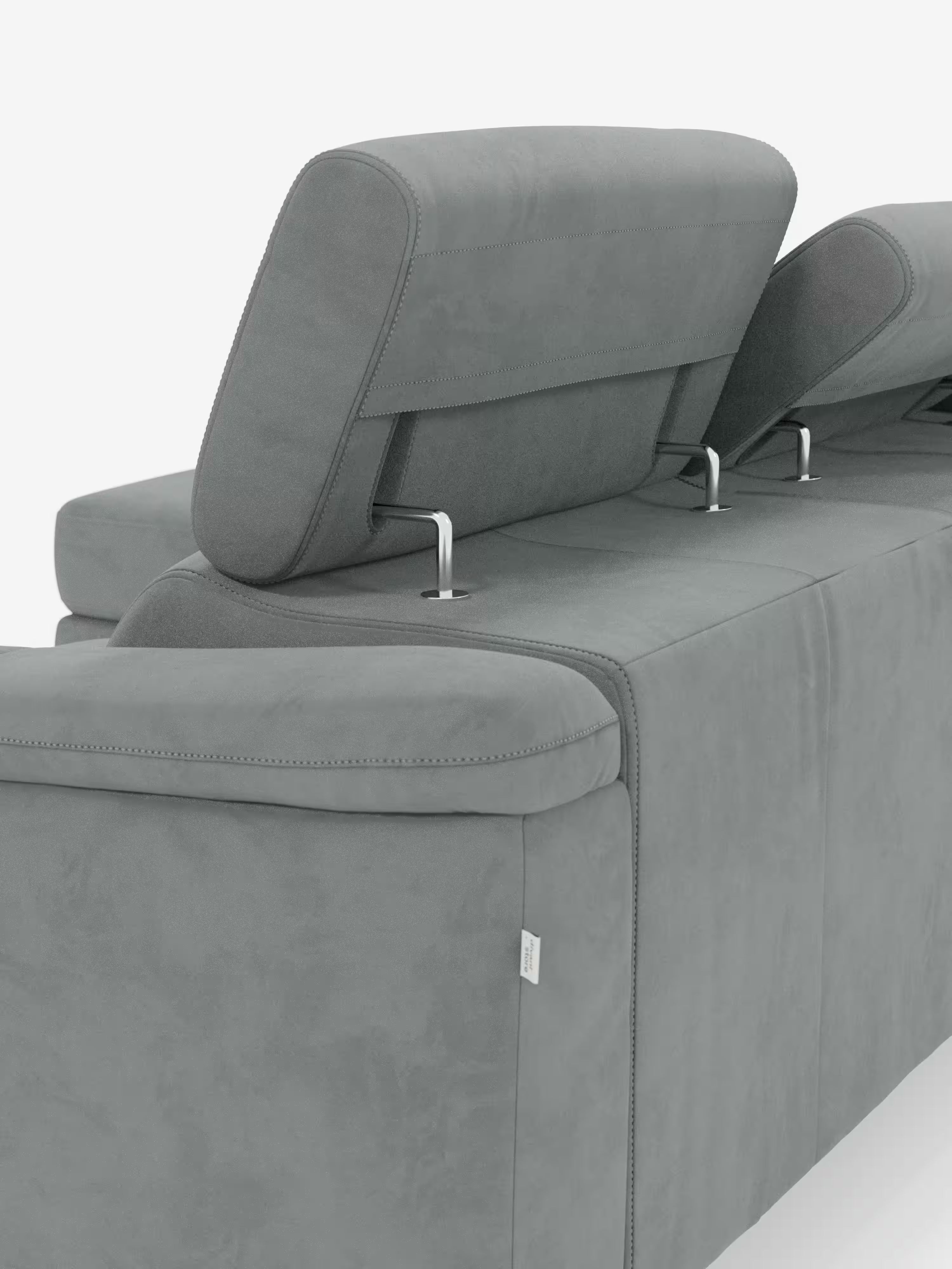 Arcos sofá con península – reposacabezas reclinables, asientos extraíbles o relax eléctrico en microfibra antimanchas