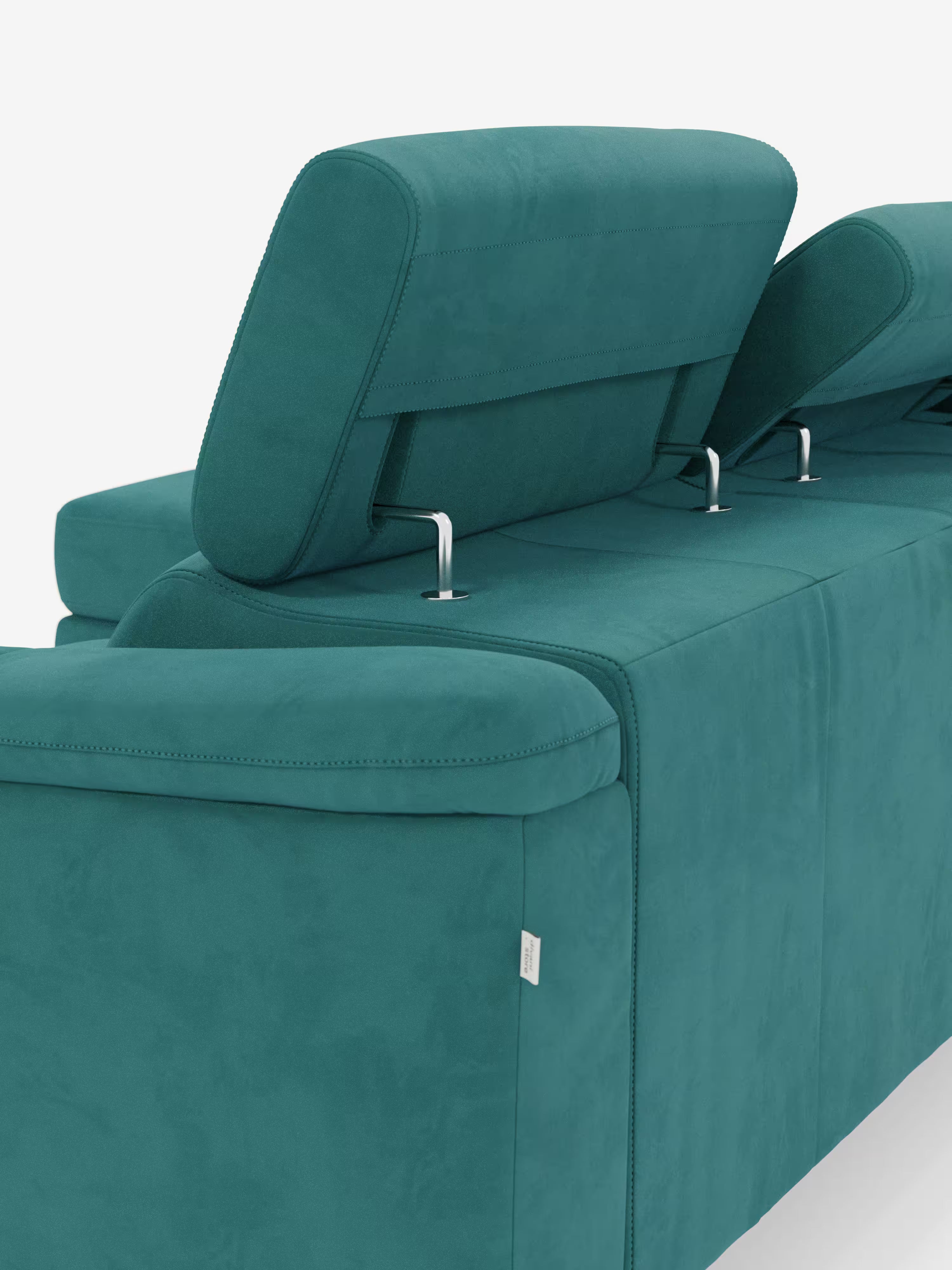 Arcos sofá con península – reposacabezas reclinables, asientos extraíbles o relax eléctrico en microfibra antimanchas