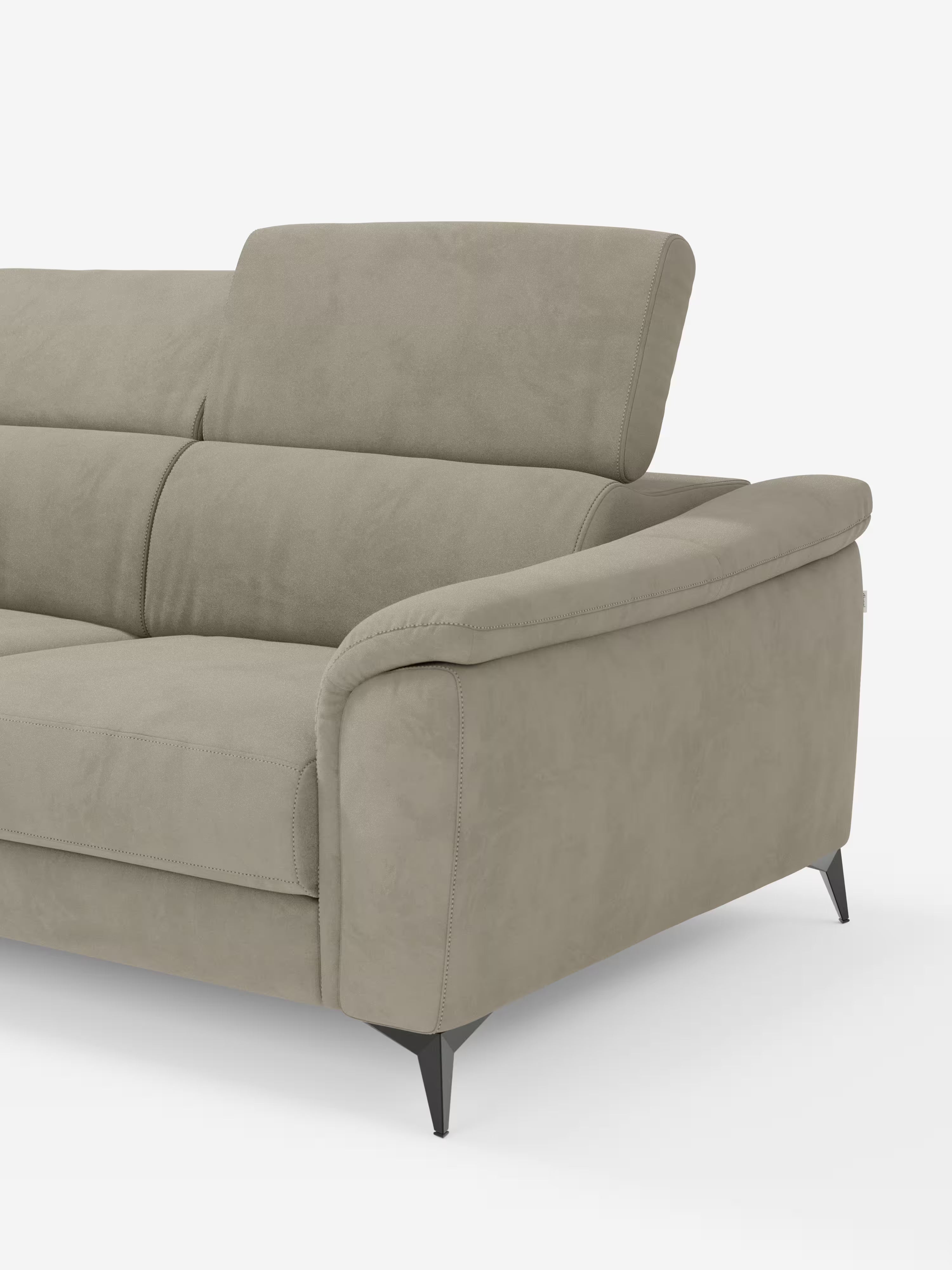 Arcos sofá con península – reposacabezas reclinables, asientos extraíbles o relax eléctrico en microfibra antimanchas