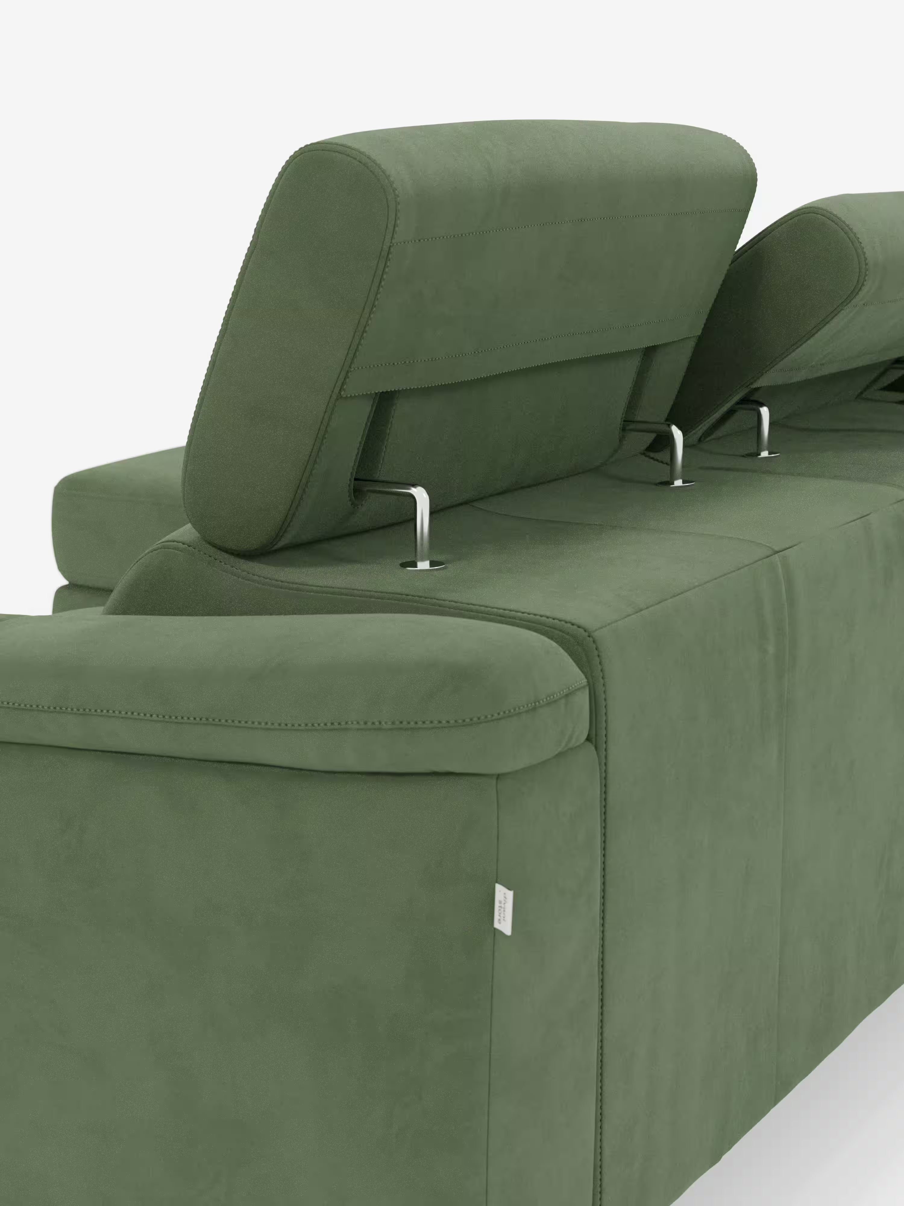 Arcos sofá con península – reposacabezas reclinables, asientos extraíbles o relax eléctrico en microfibra antimanchas