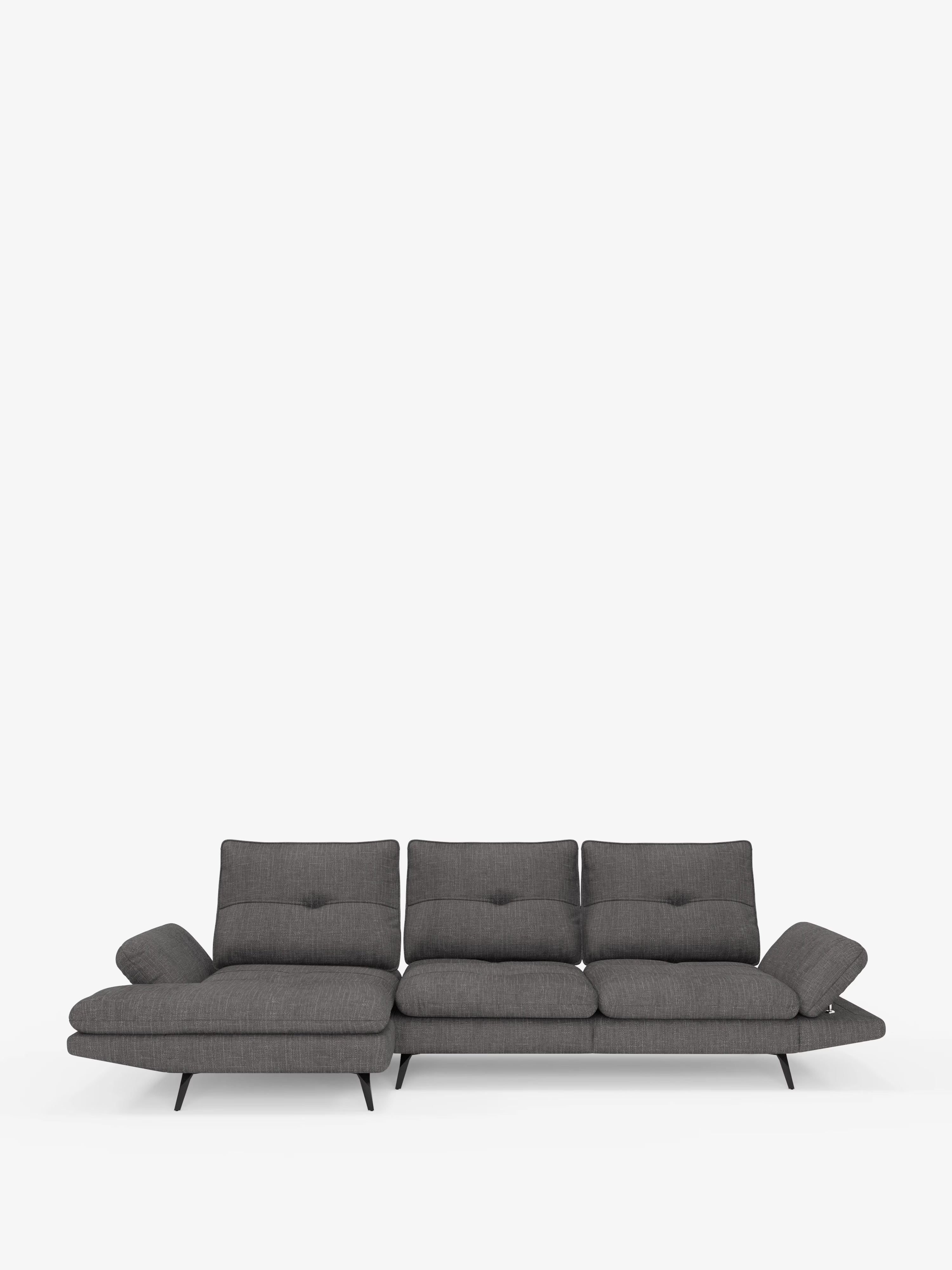 Ardex divano traslante 5 posti con penisola in tessuto impermeabile – schienali e braccioli regolabili