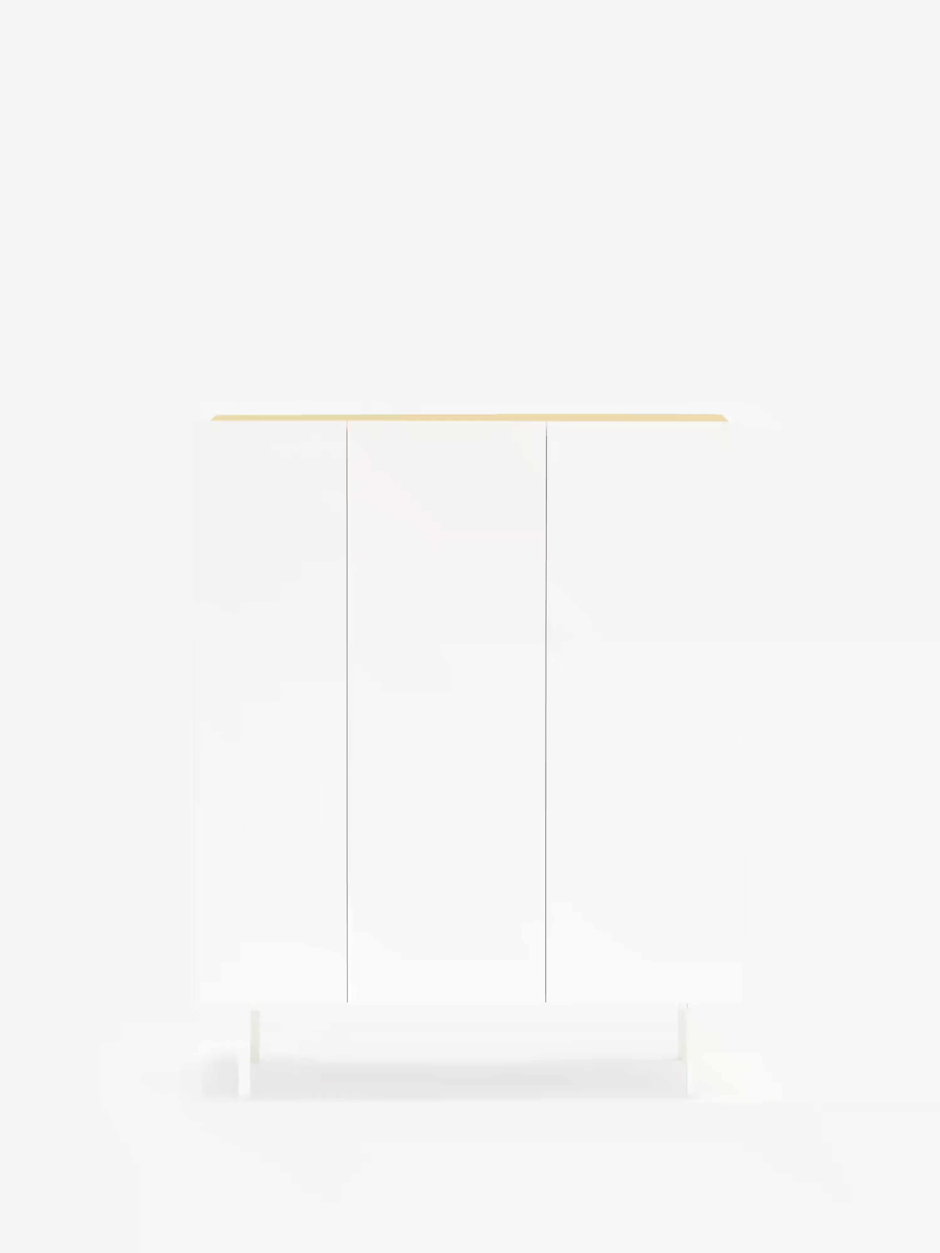 Arista tall sideboard in white and oak wood - 3 doors and 10 bottle compartments 95 x 120 cm