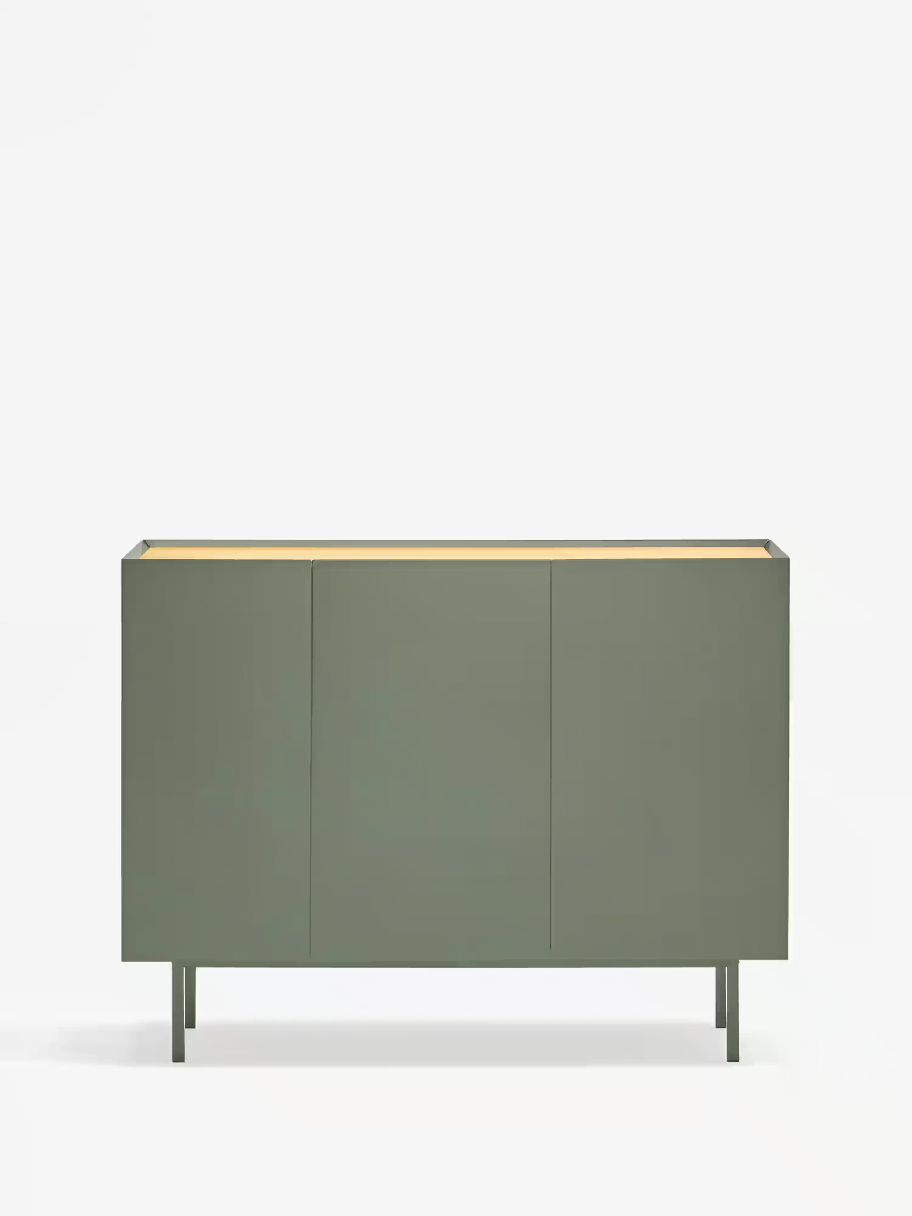 Arista sideboard in green and light oak - modern 3-door sideboard 110 x 85 cm