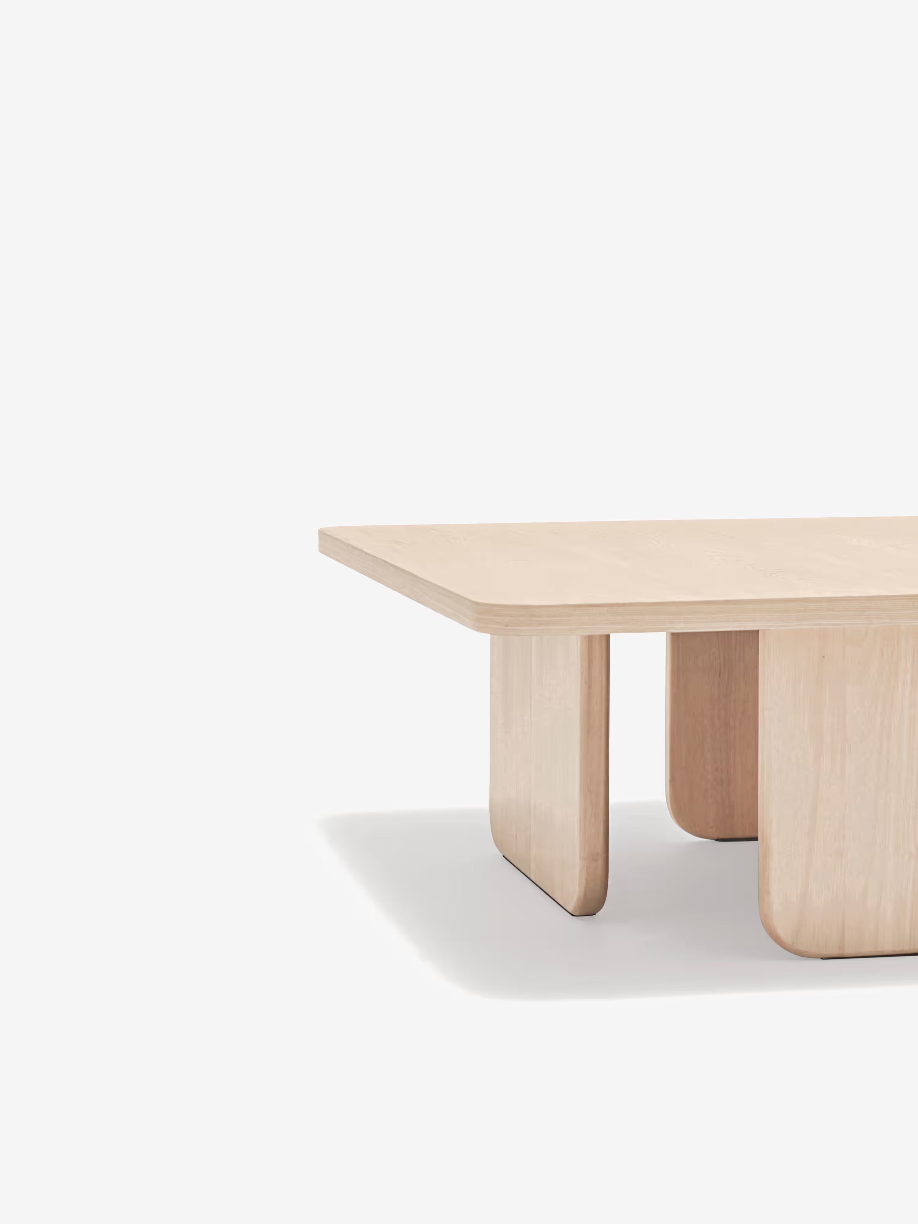 ARQ Quadratischer Couchtisch 100×100 cm aus natürlicher oder schwarzer Esche