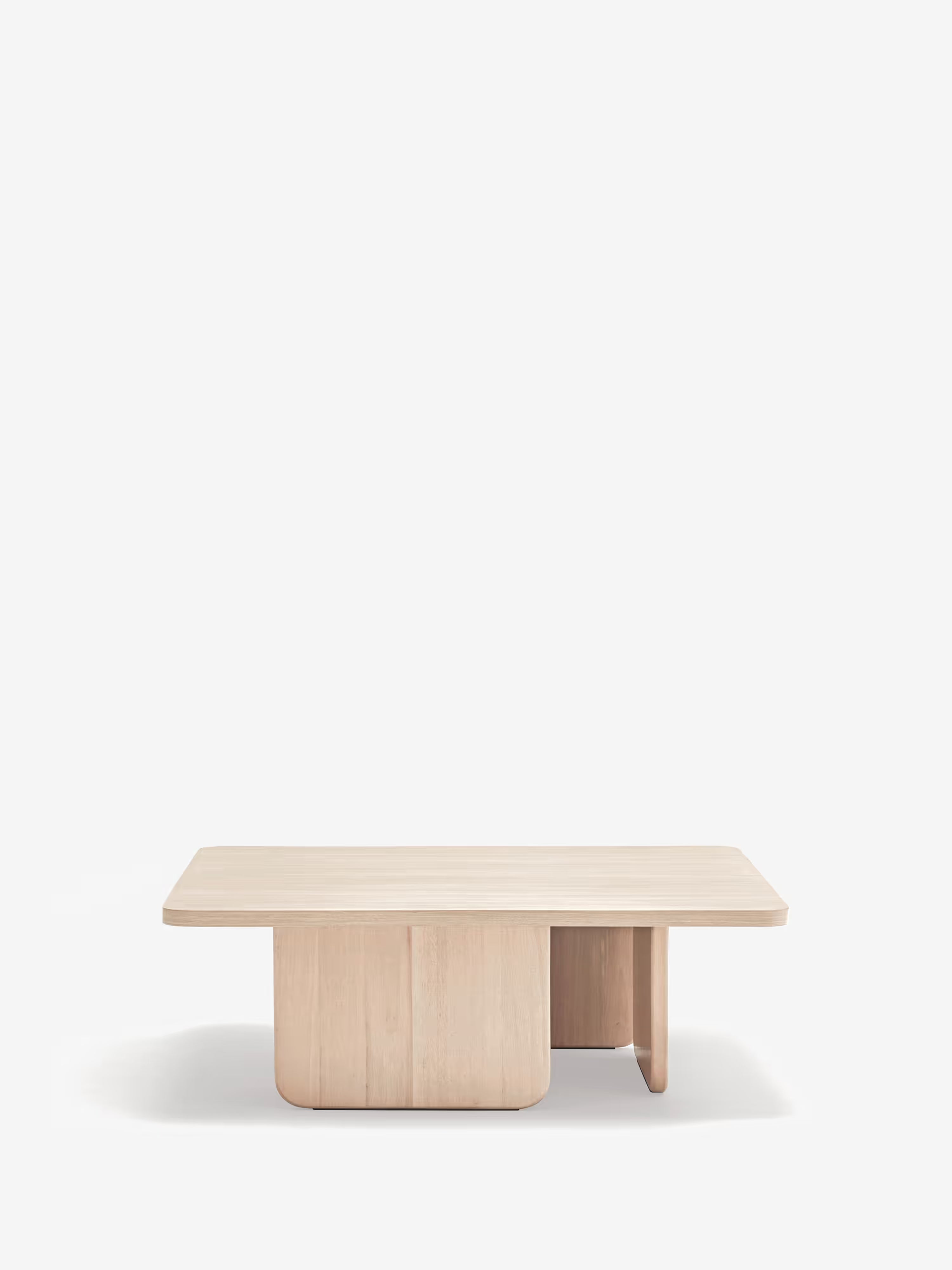 ARQ Quadratischer Couchtisch 100×100 cm aus natürlicher oder schwarzer Esche