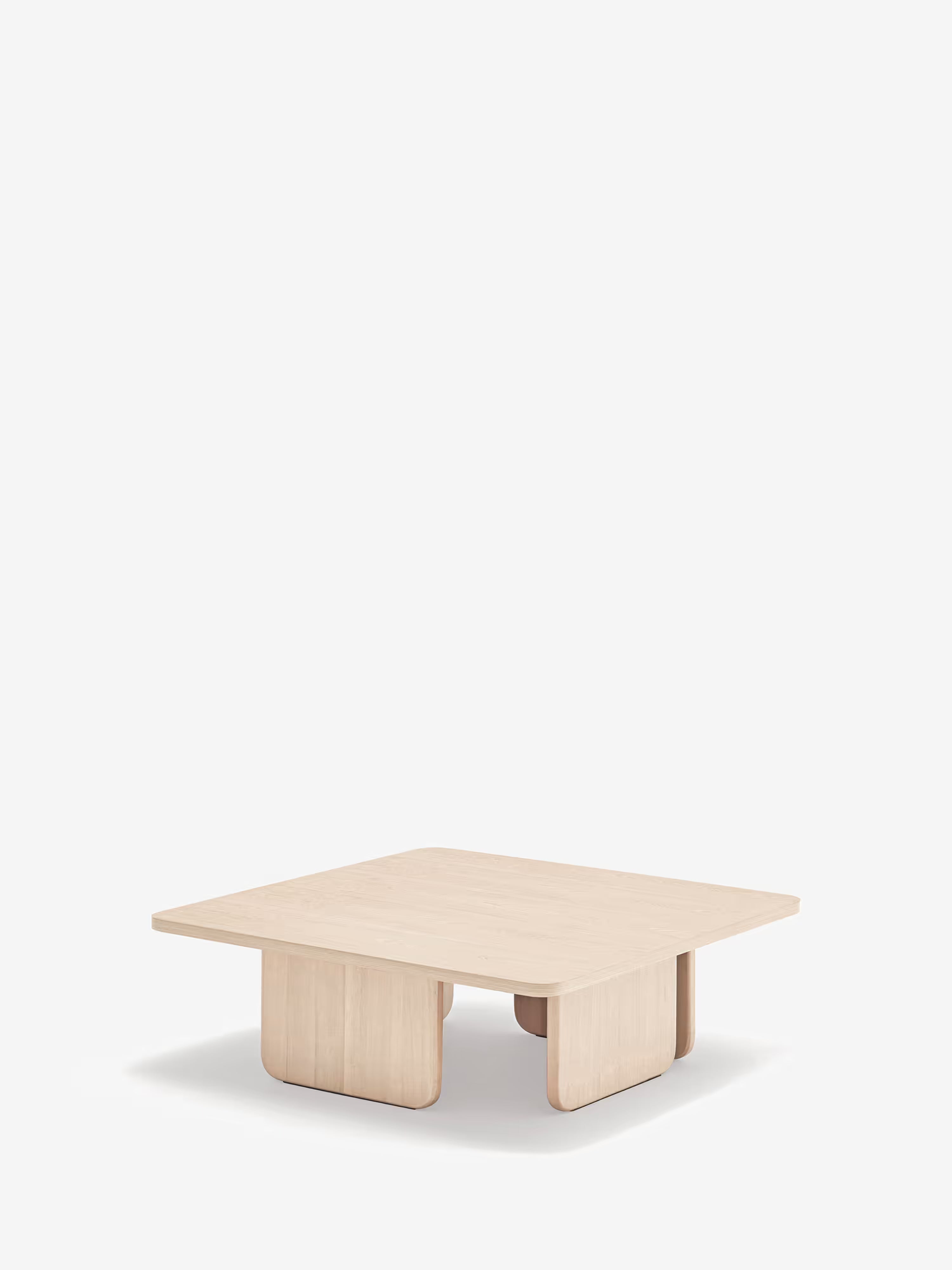 ARQ Quadratischer Couchtisch 100×100 cm aus natürlicher oder schwarzer Esche