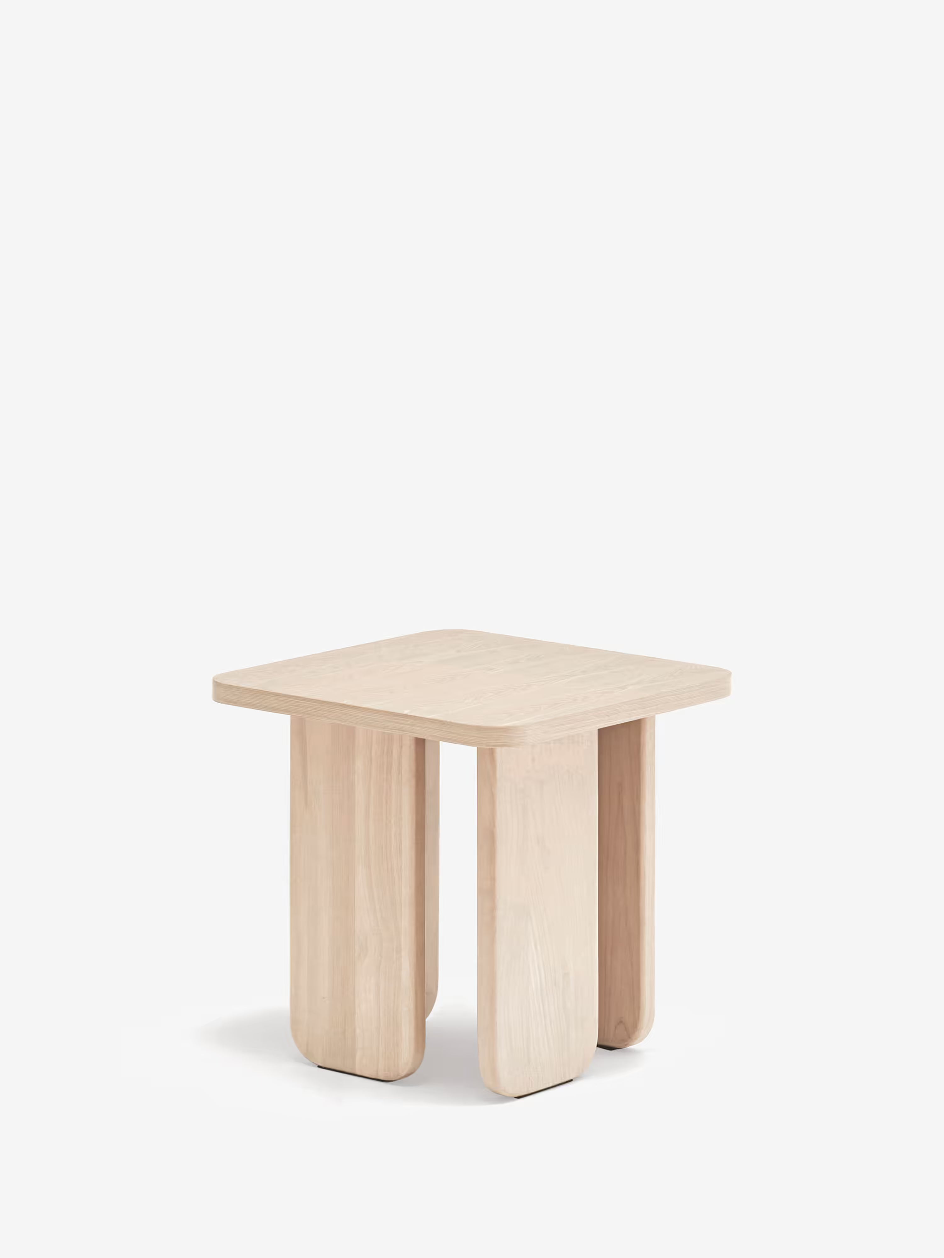 ARQ Side table in natural or black ash - Side table 48×48 cm