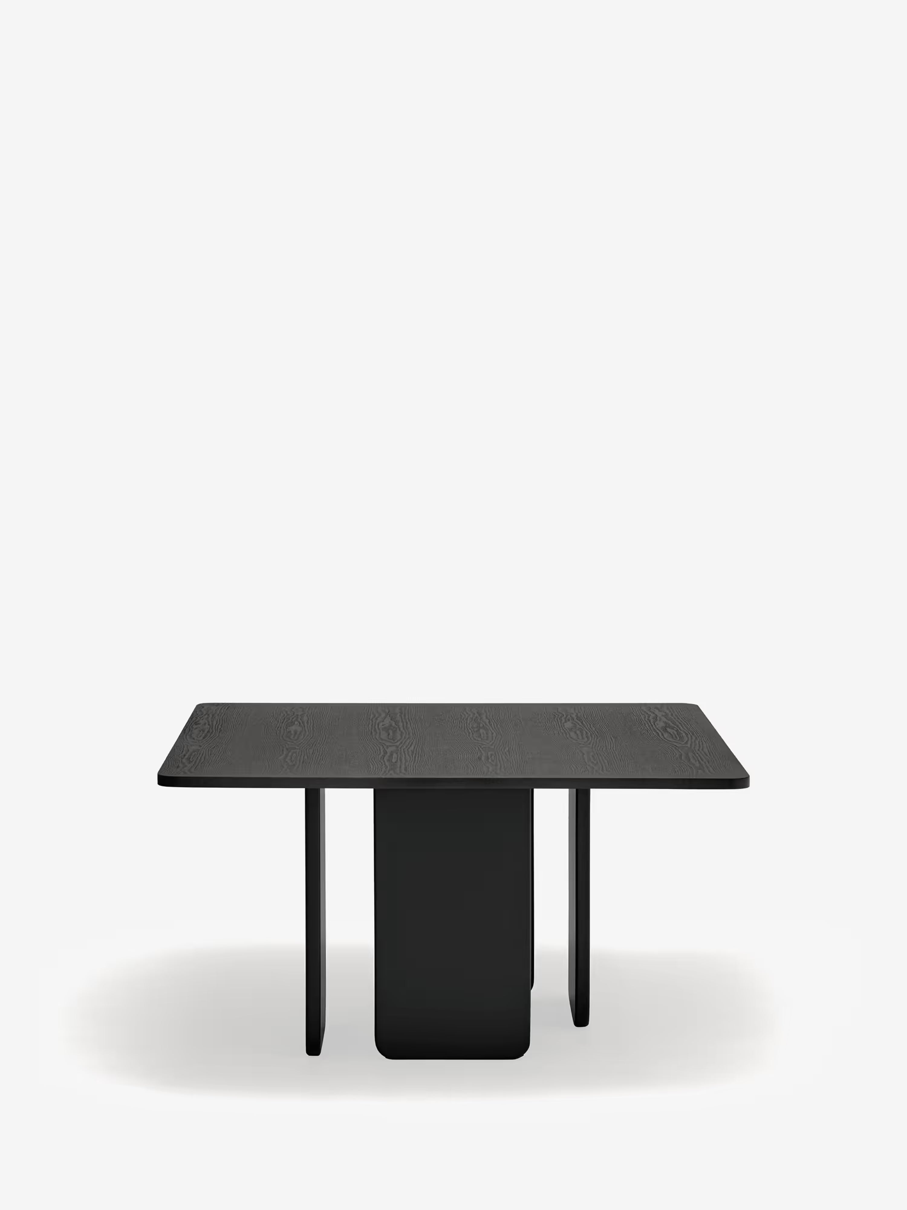 ARQ Mesa de comedor cuadrada en fresno natural o negro 137 cm