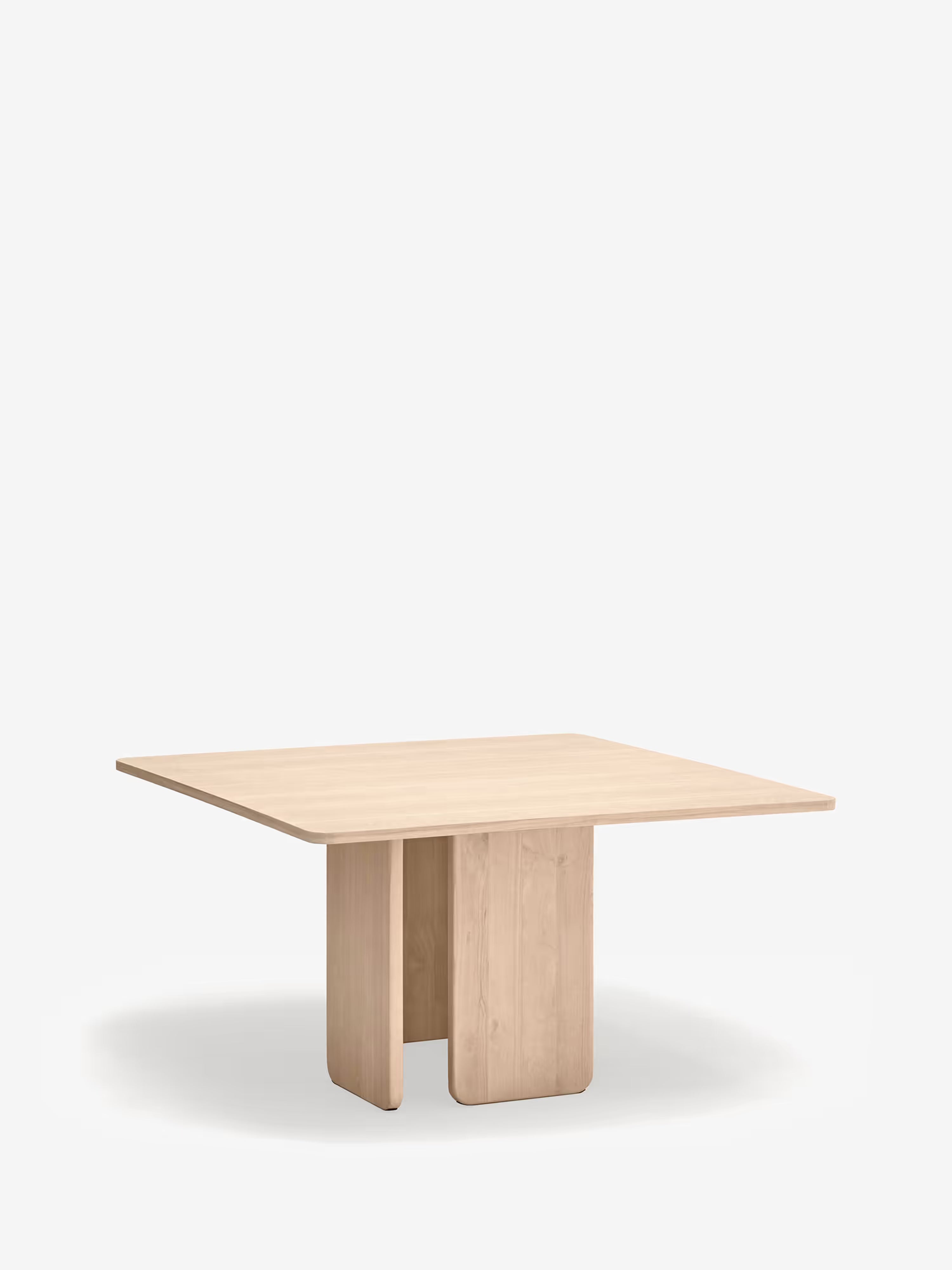 ARQ Mesa de comedor cuadrada en fresno natural o negro 137 cm