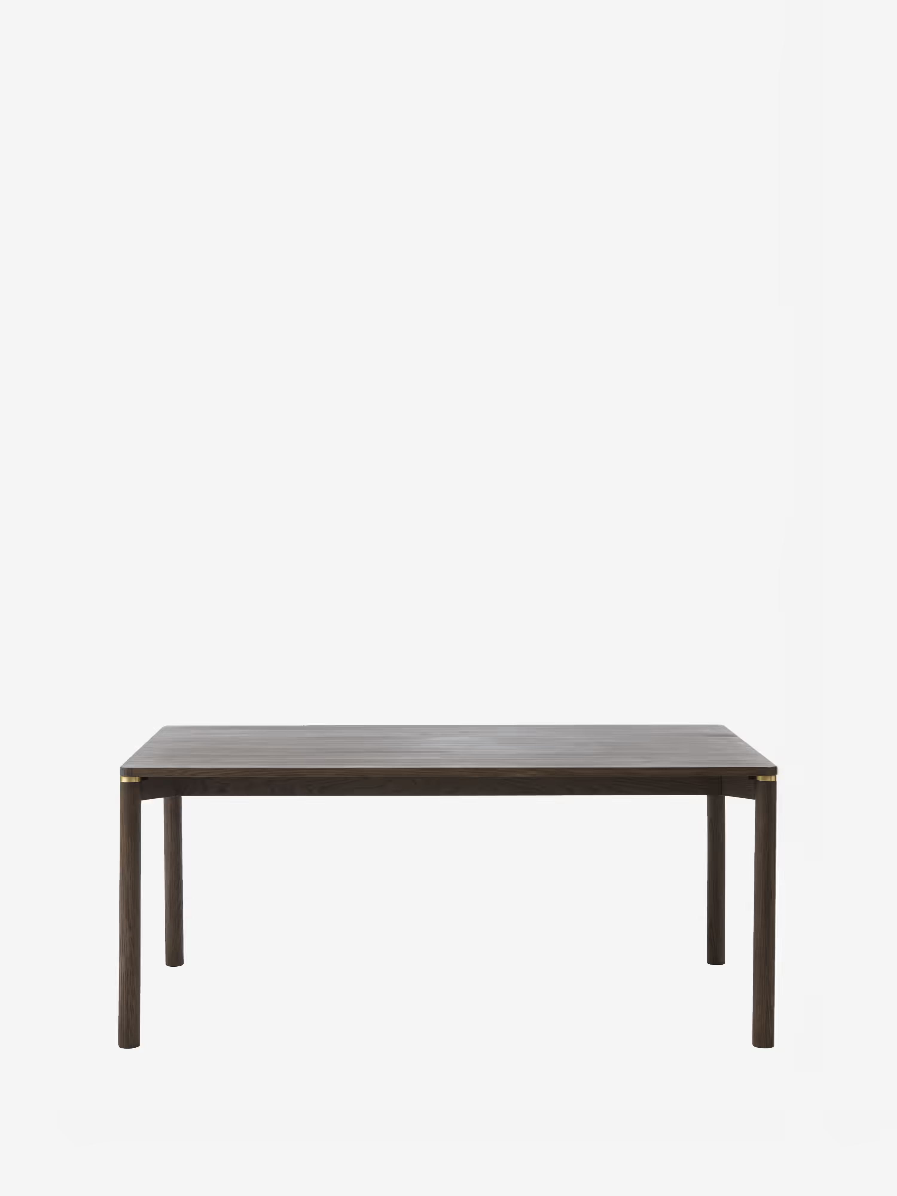 Arun tavolo da pranzo in legno scuro - dettagli in ottone 180 x 95 cm