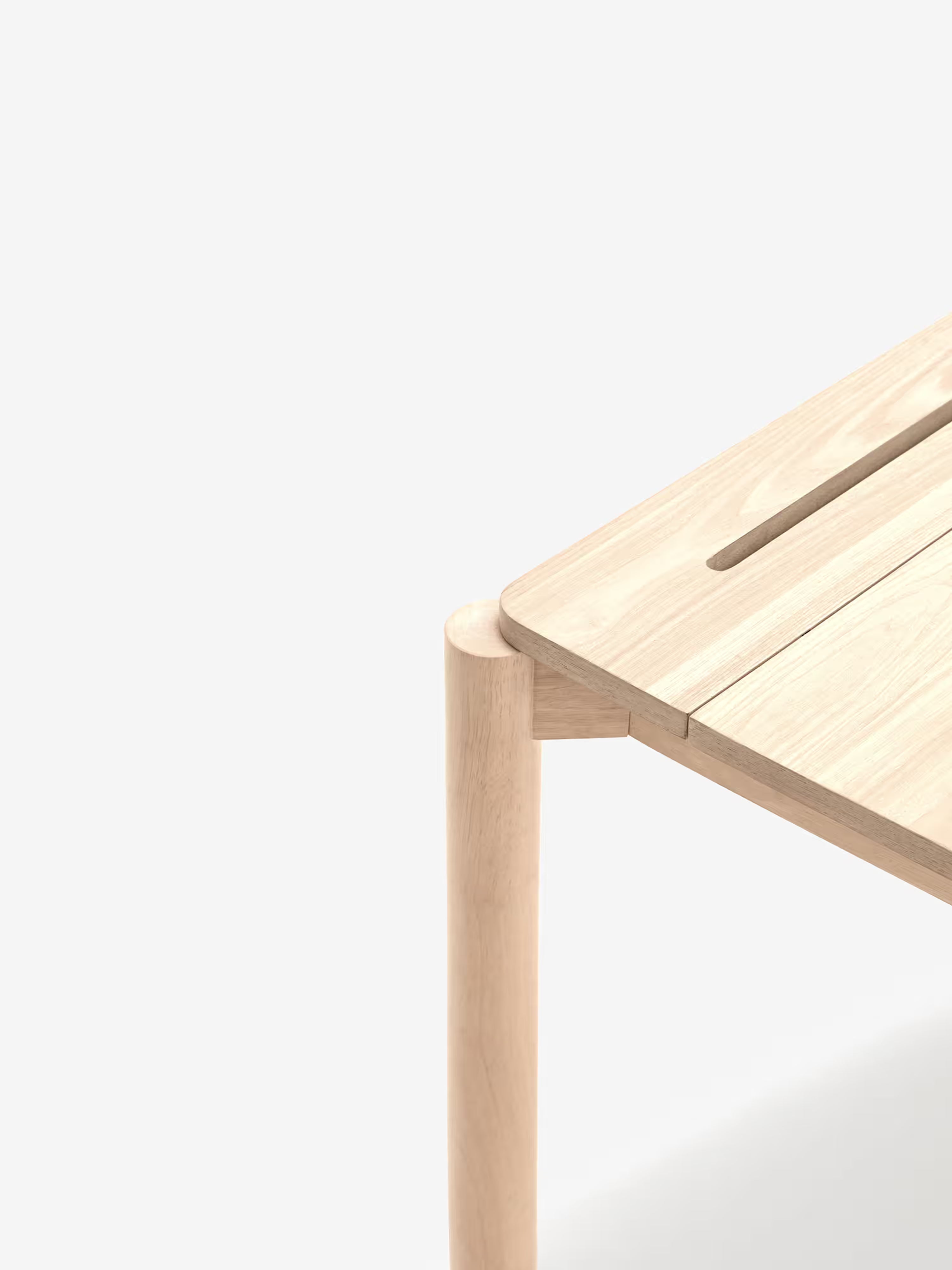 Atlas light ash wood desk with openable compartment - modern and functional design 136 x 68 cm