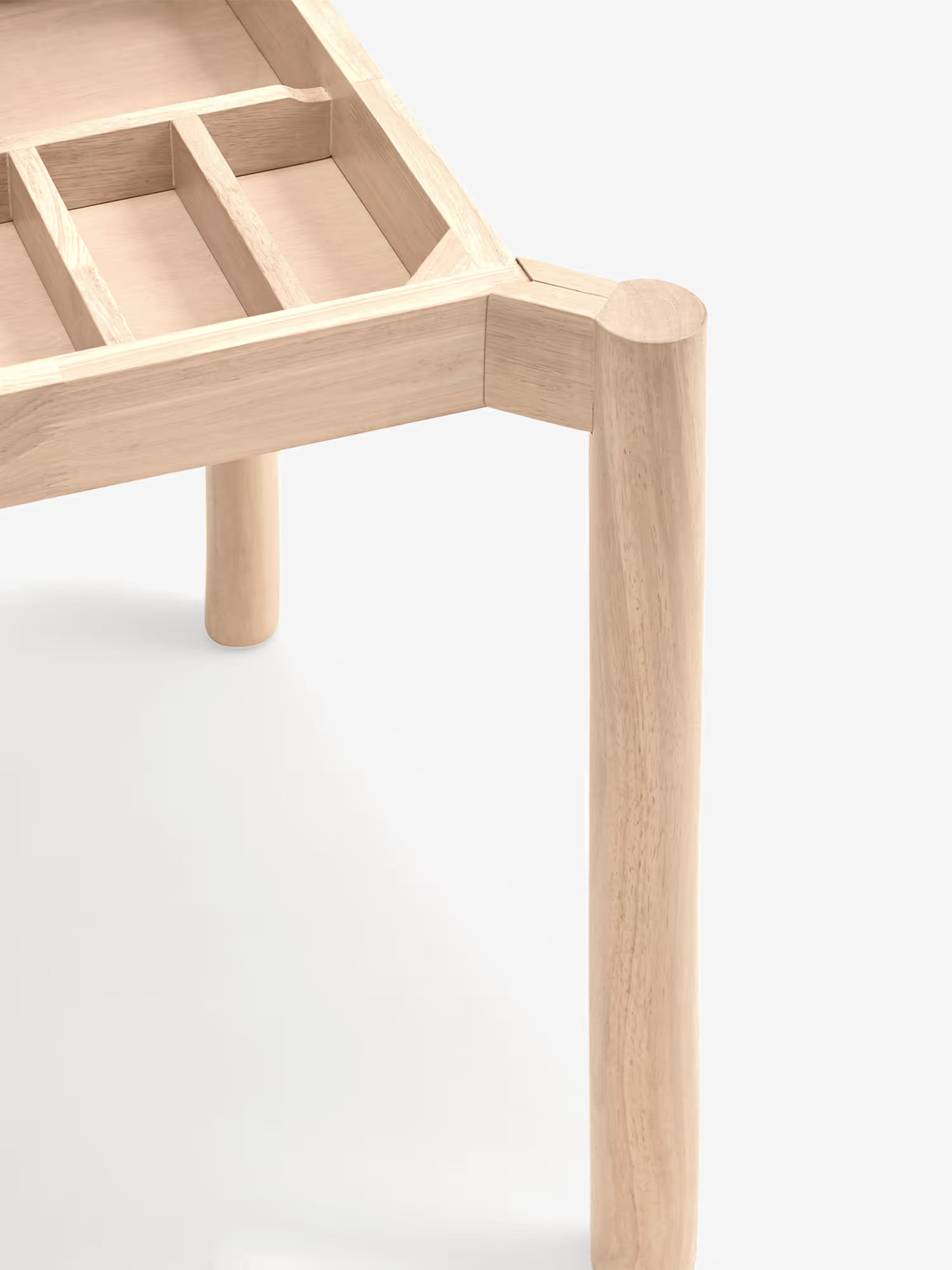 Atlas light ash wood desk with openable compartment - modern and functional design 136 x 68 cm