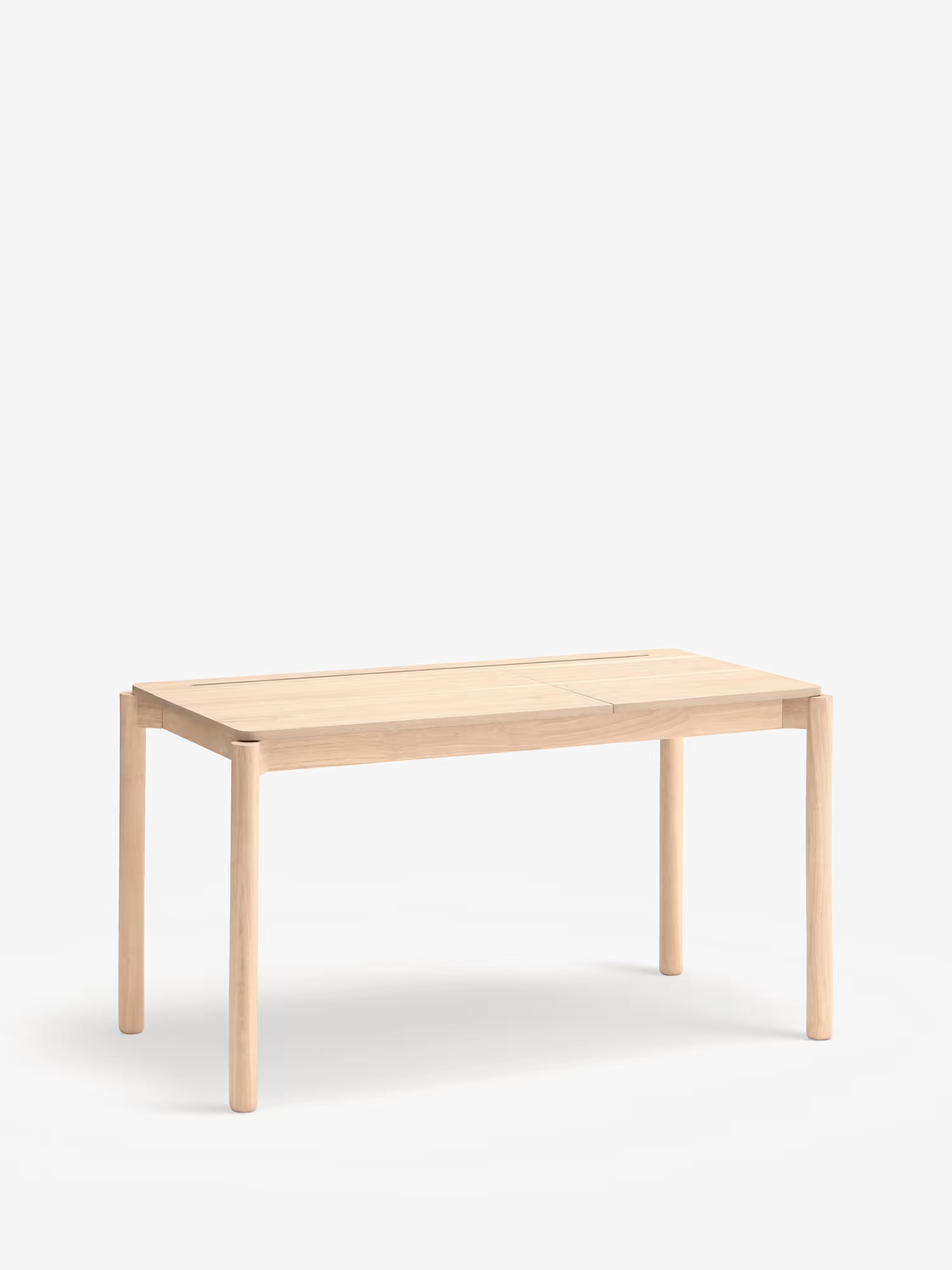 Atlas light ash wood desk with openable compartment - modern and functional design 136 x 68 cm