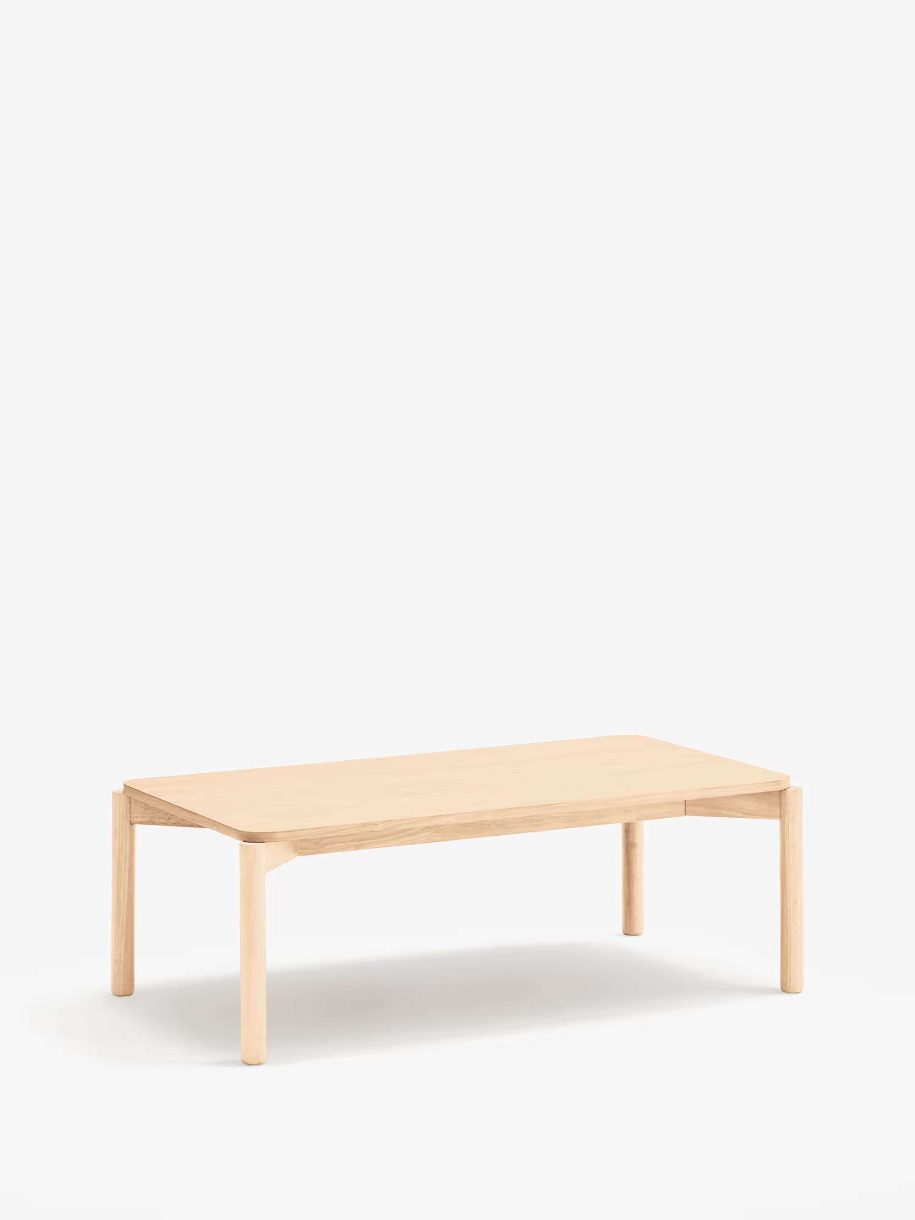 Atlas low coffee table in natural ash - modern design 110 x 40 cm