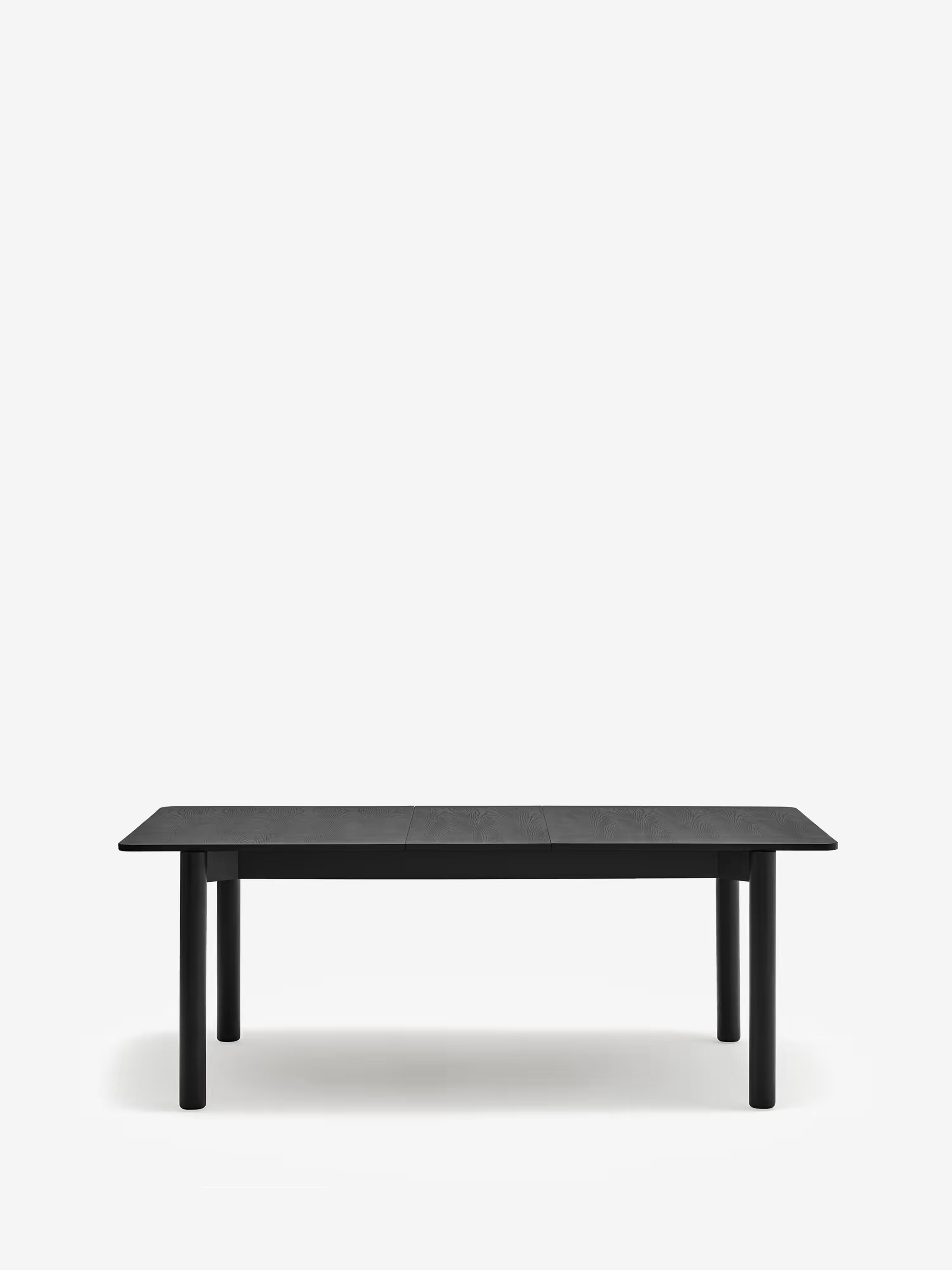 Atlas extendable solid wood and black ash table - natural design 160 (200) x 100 cm