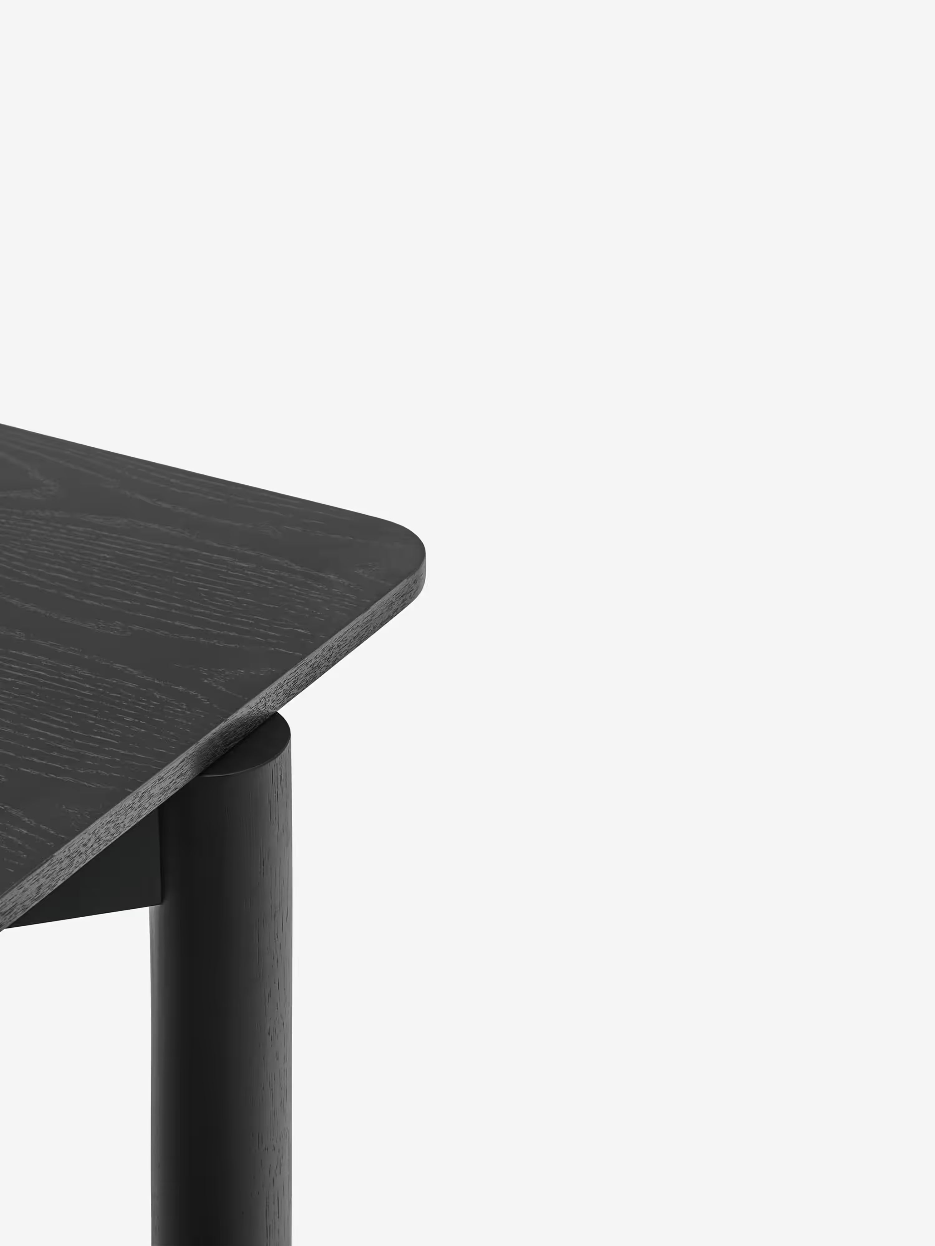 Atlas extendable solid wood and black ash table - natural design 160 (200) x 100 cm