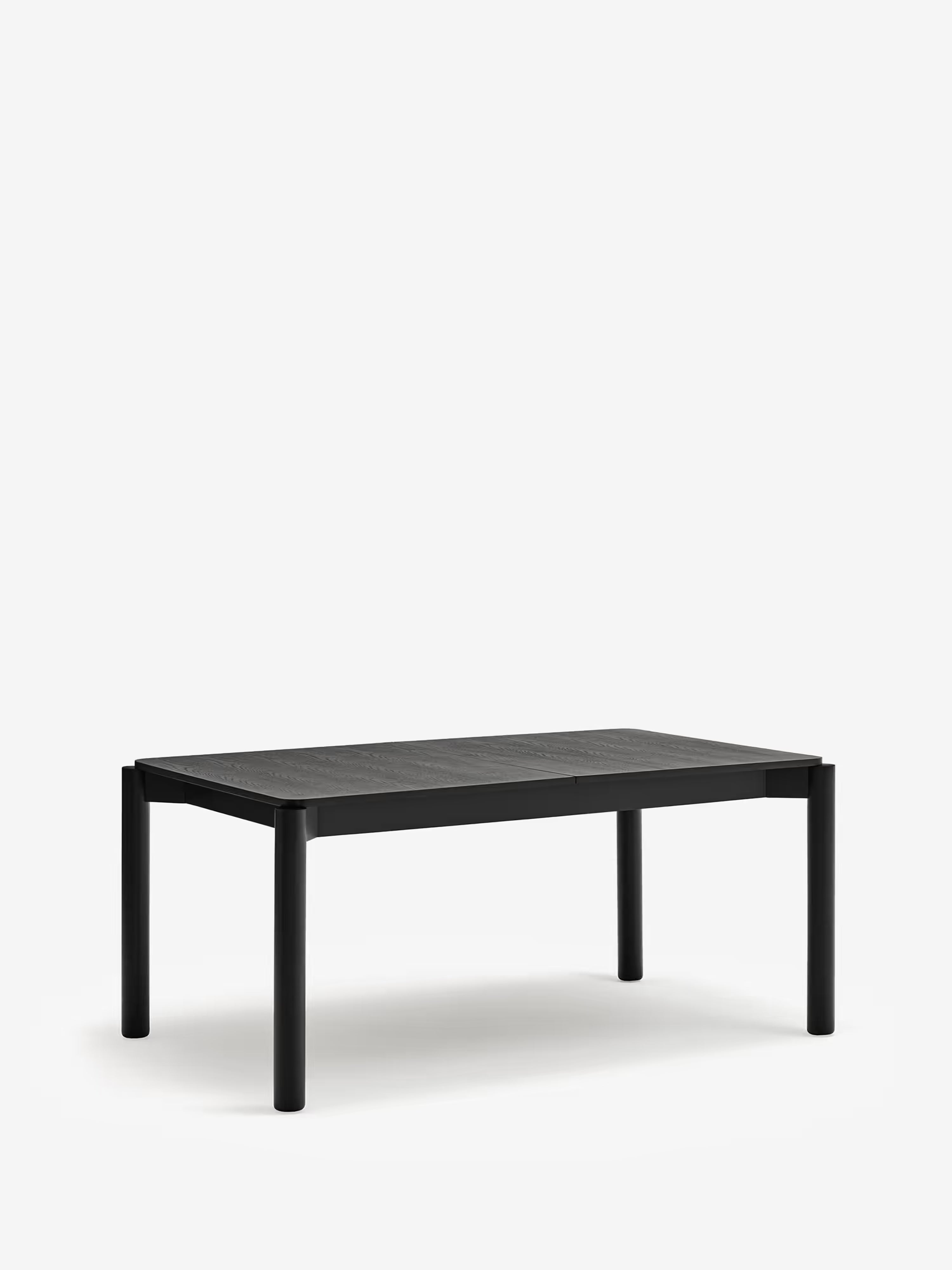 Atlas extendable solid wood and black ash table - natural design 160 (200) x 100 cm