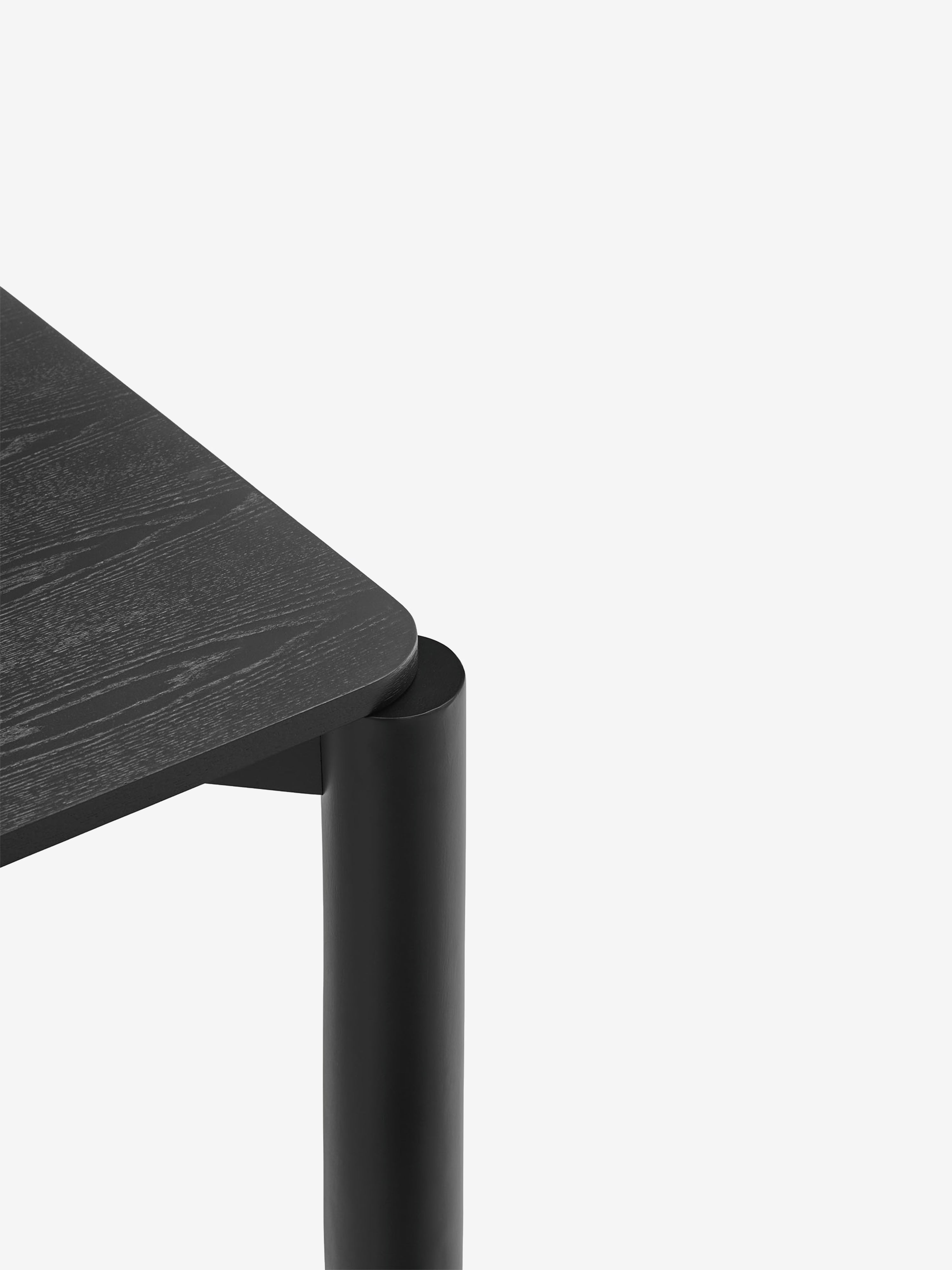 Atlas table rectangulaire en massif et frêne noir - design naturel 180 x 100 cm