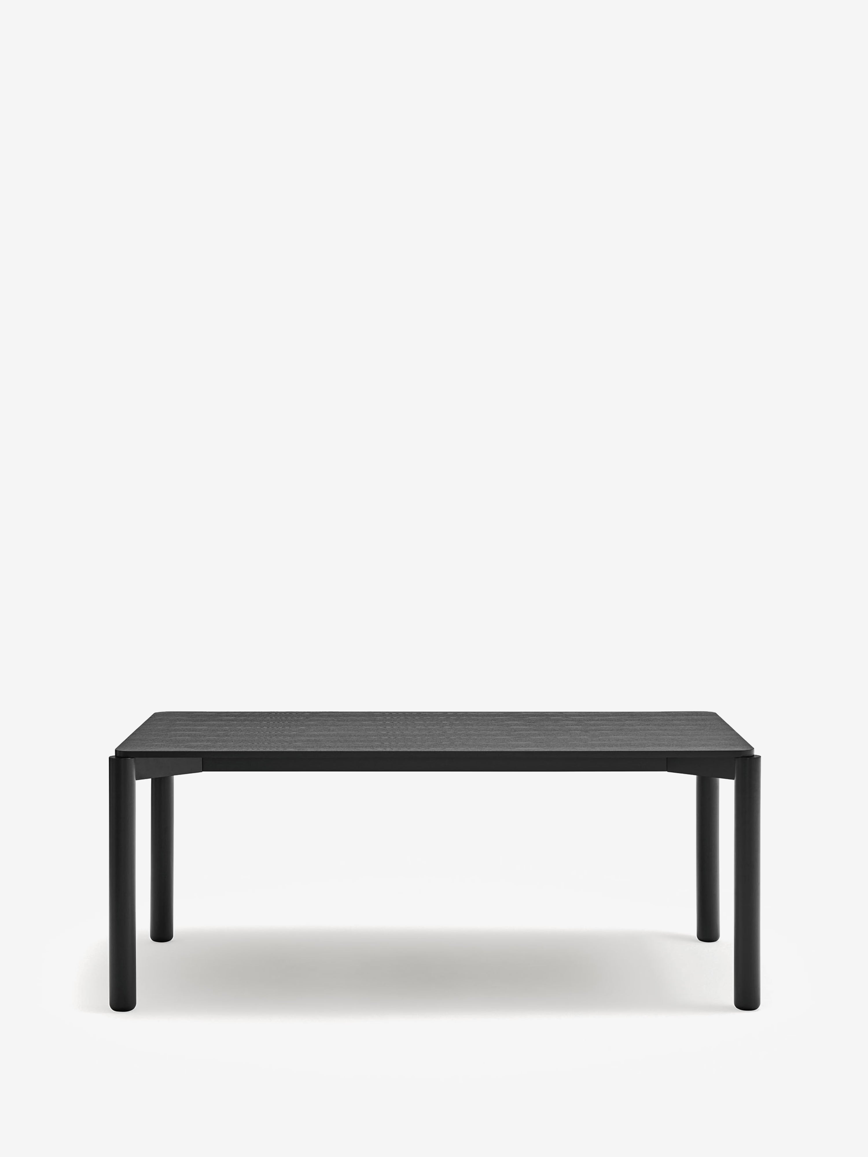 Atlas tavolo rettangolare in massello e frassino nero - design naturale 180 x 100 cm