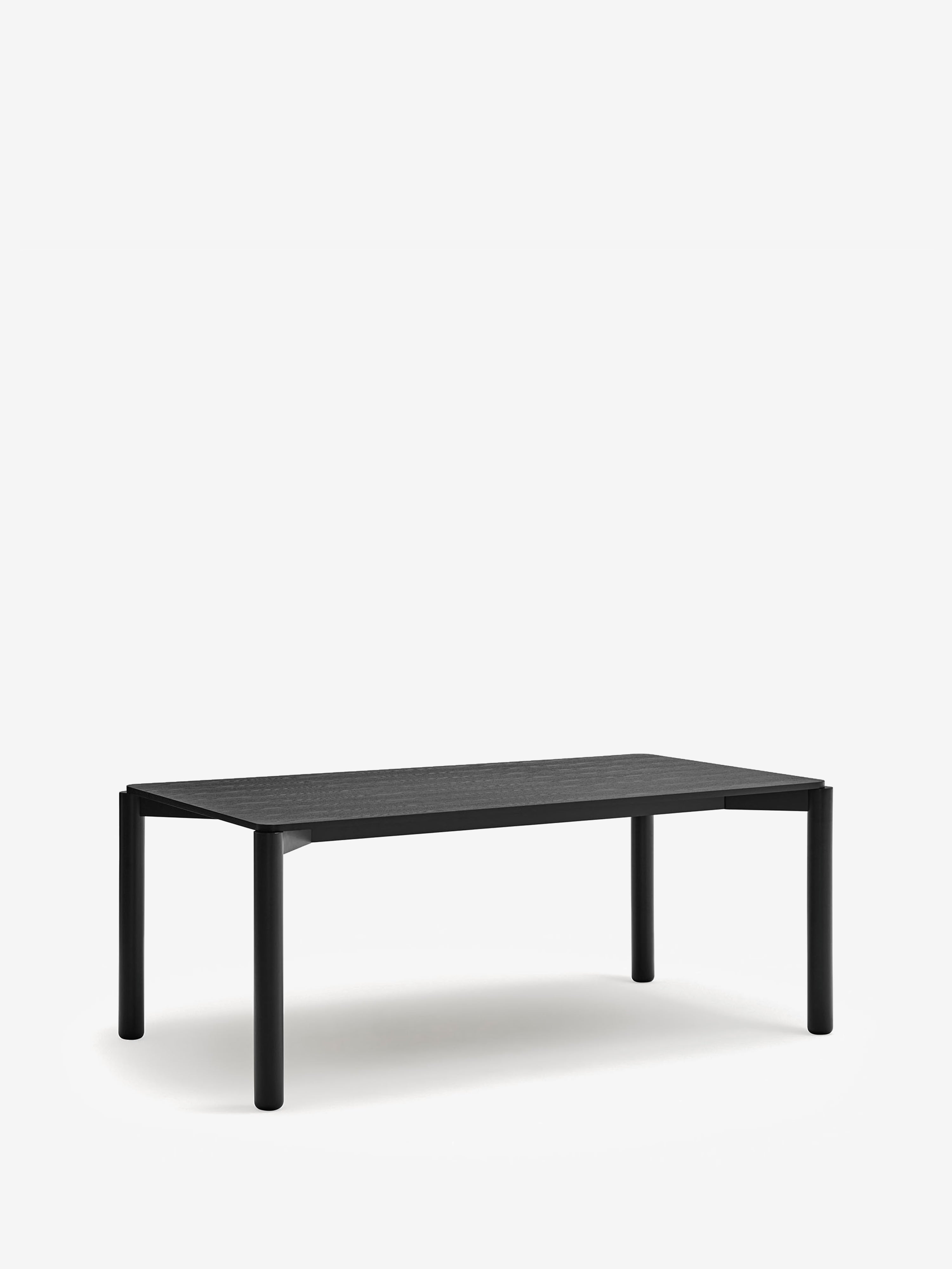 Atlas table rectangulaire en massif et frêne noir - design naturel 180 x 100 cm