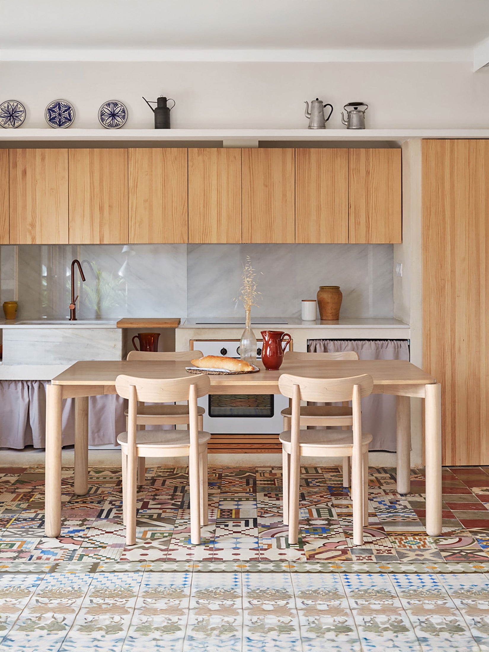 Atlas tavolo rettangolare in massello e frassino naturale - design moderno 180 x 100 cm