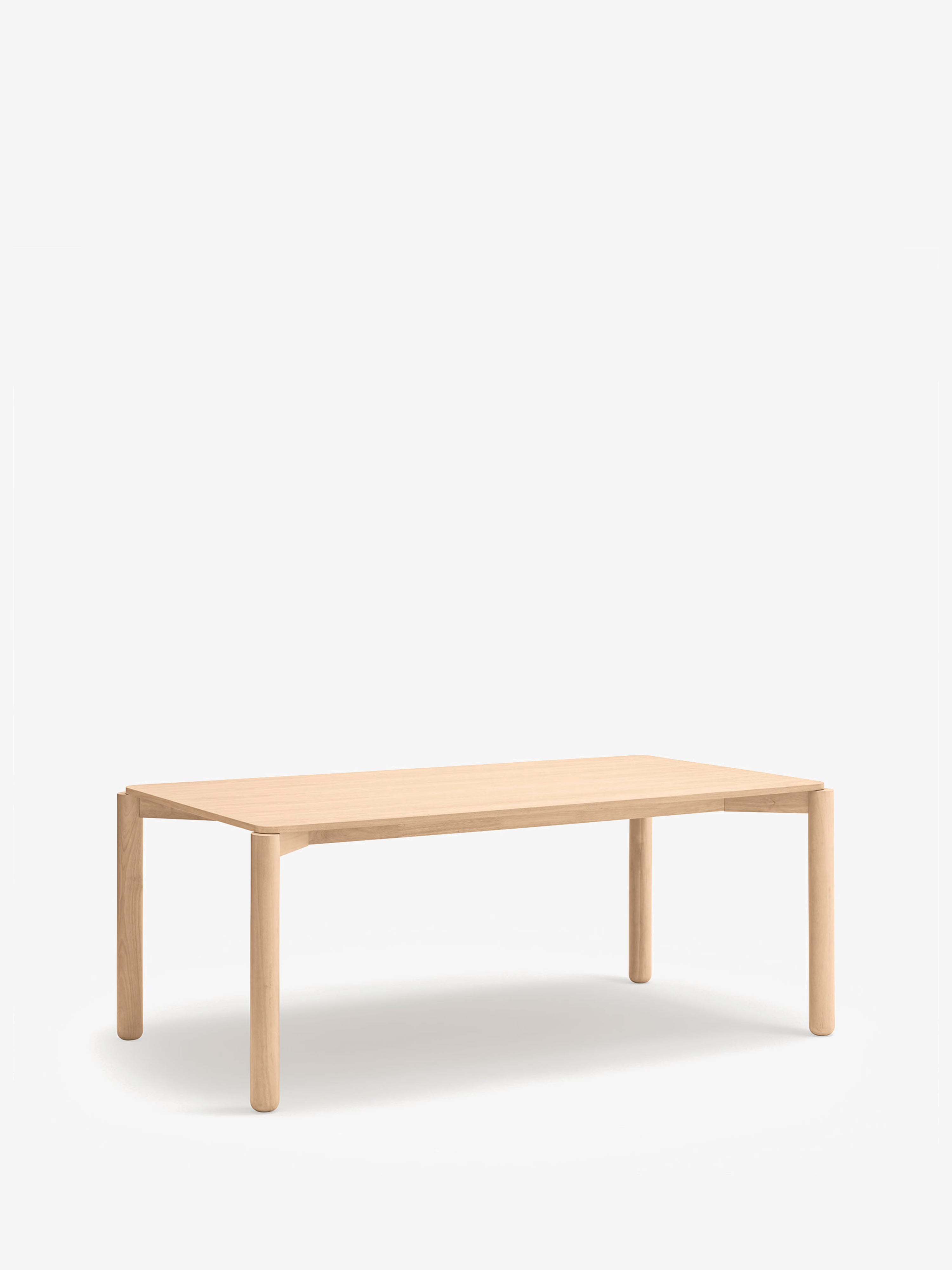 Atlas rectangular solid wood and natural ash table - modern design 180 x 100 cm