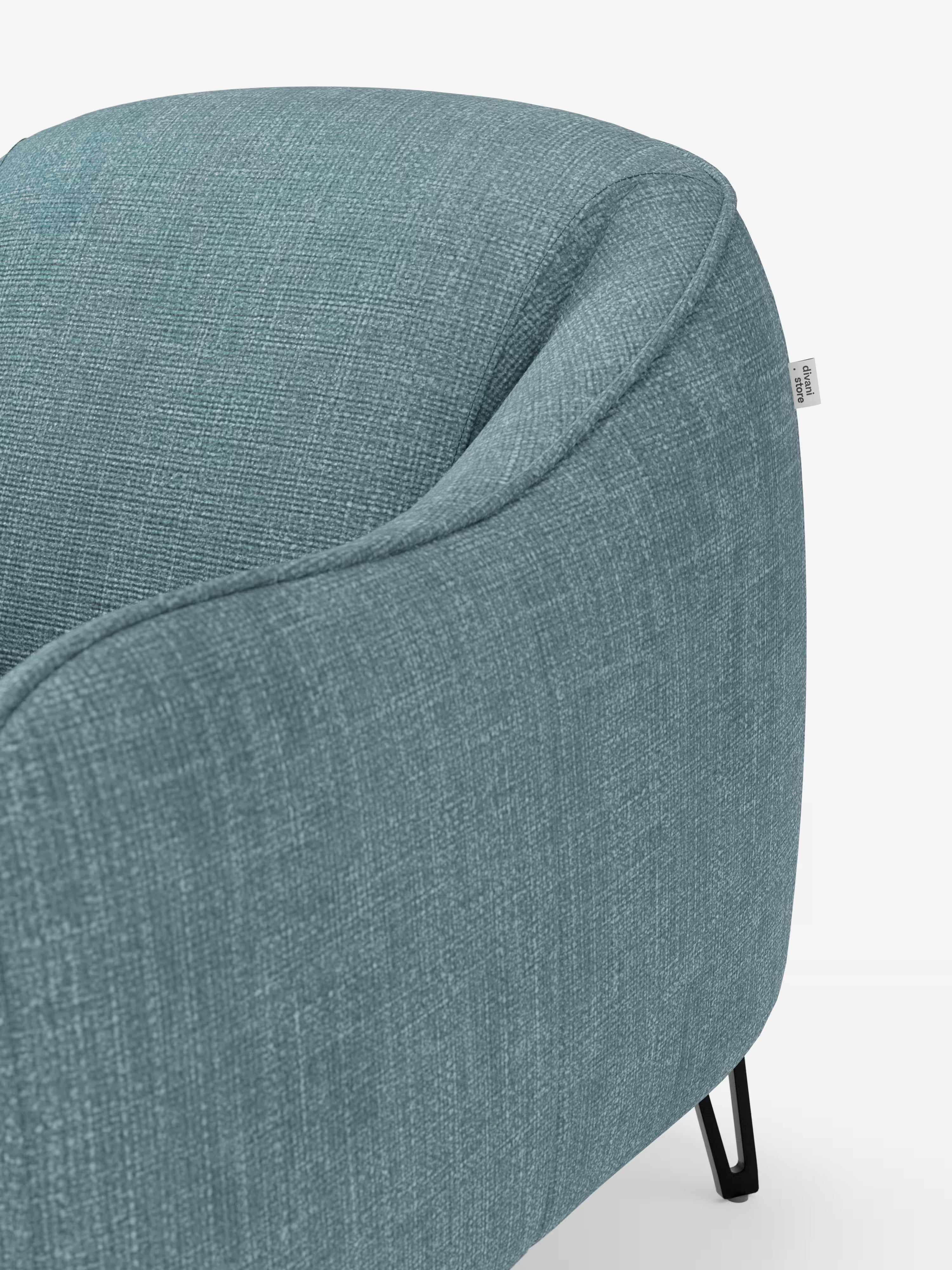Avela poltroncina moderna dal comfort avvolgente in tessuto impermeabile