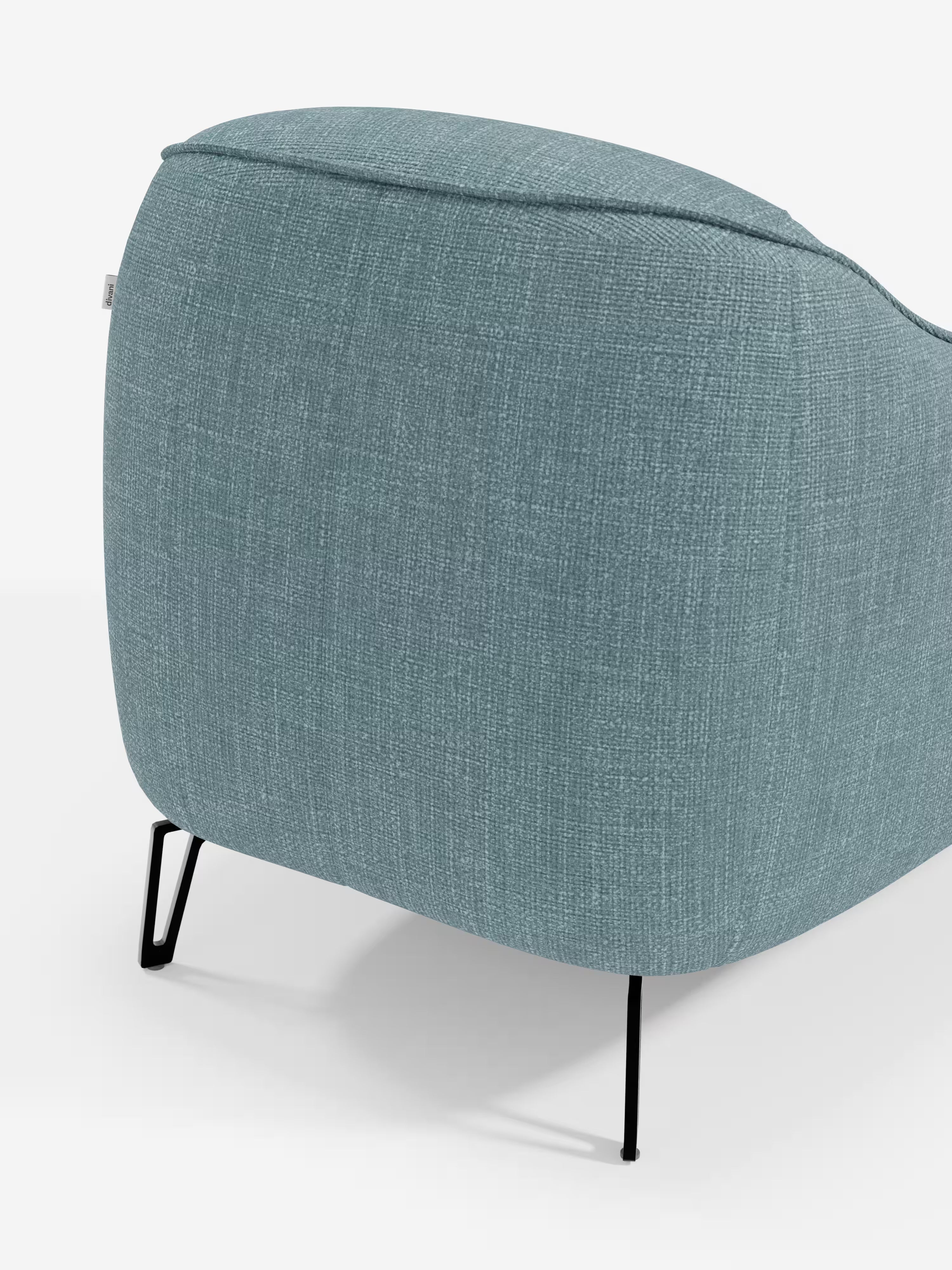 Avela poltroncina moderna dal comfort avvolgente in tessuto impermeabile