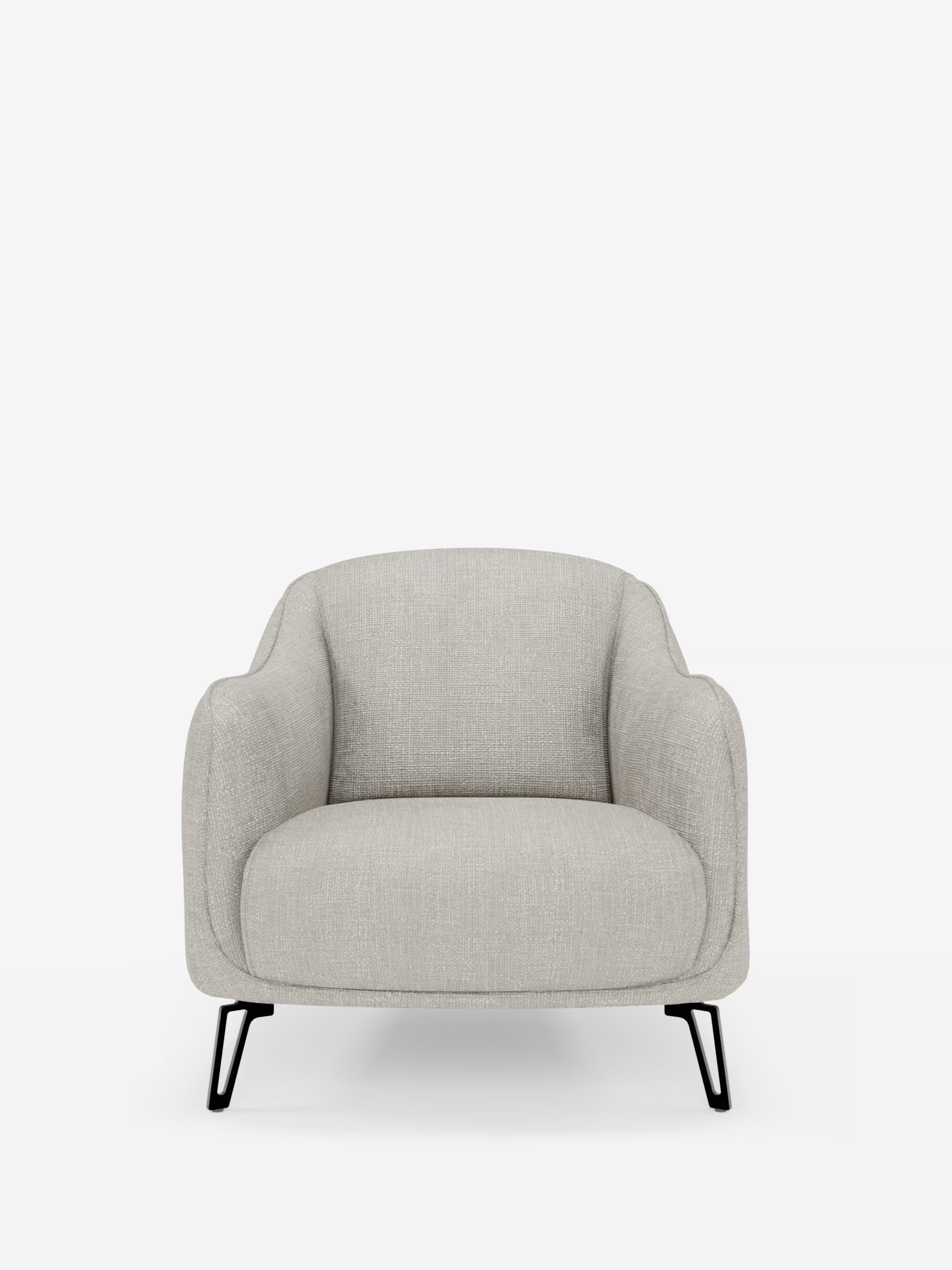 Avela poltroncina moderna dal comfort avvolgente in tessuto impermeabile