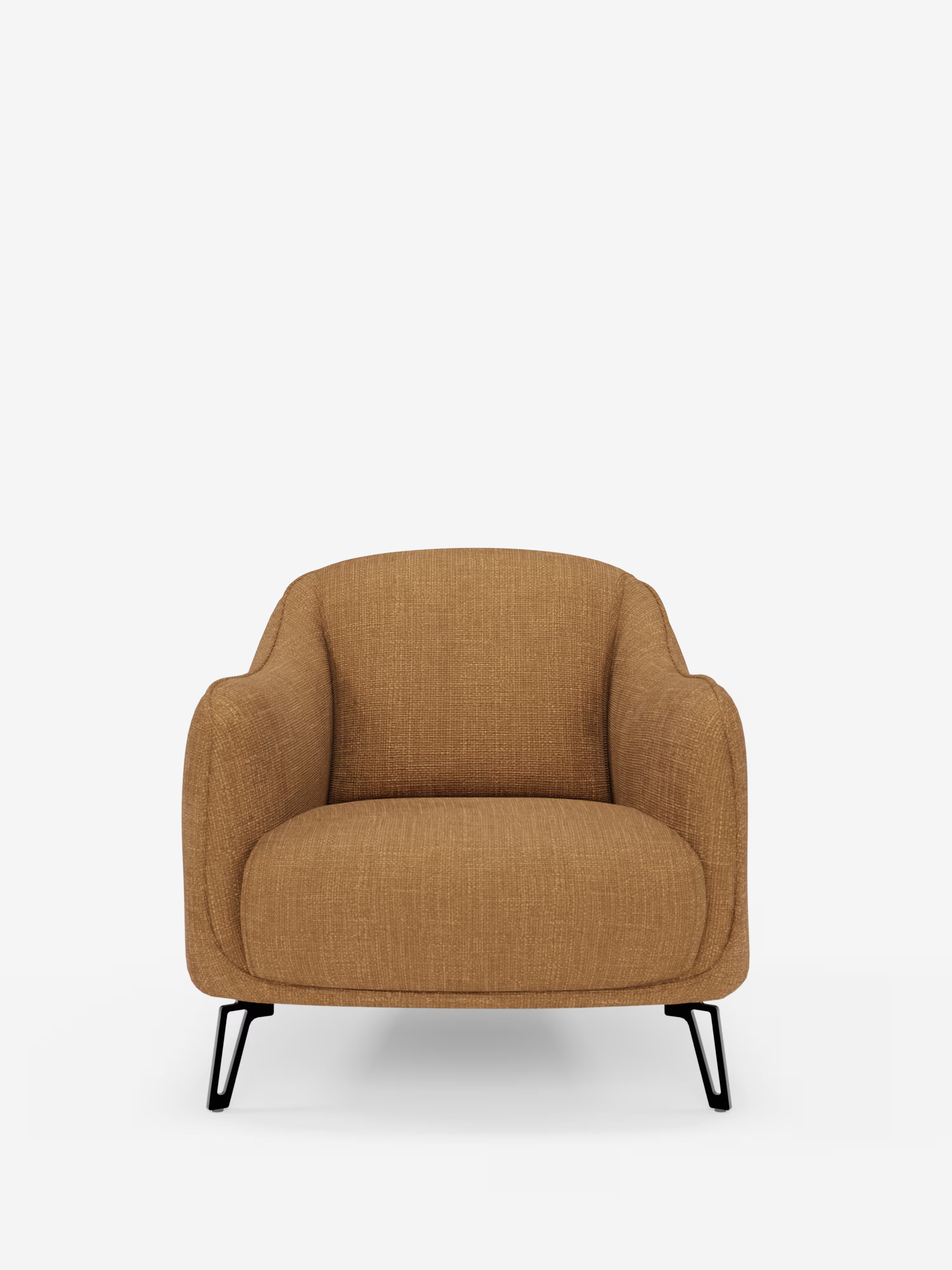 Avela poltroncina moderna dal comfort avvolgente in tessuto impermeabile
