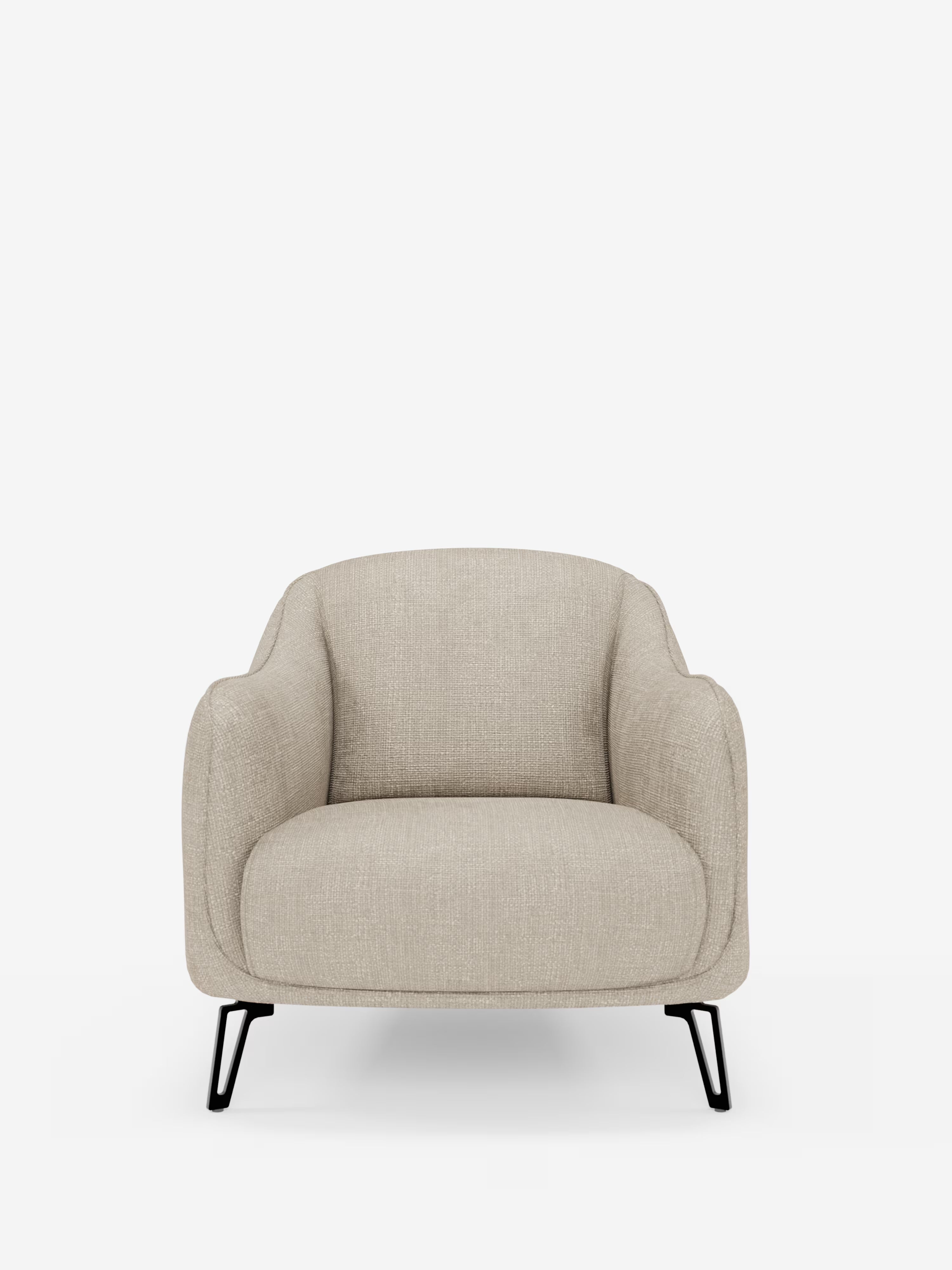 Avela poltroncina moderna dal comfort avvolgente in tessuto impermeabile