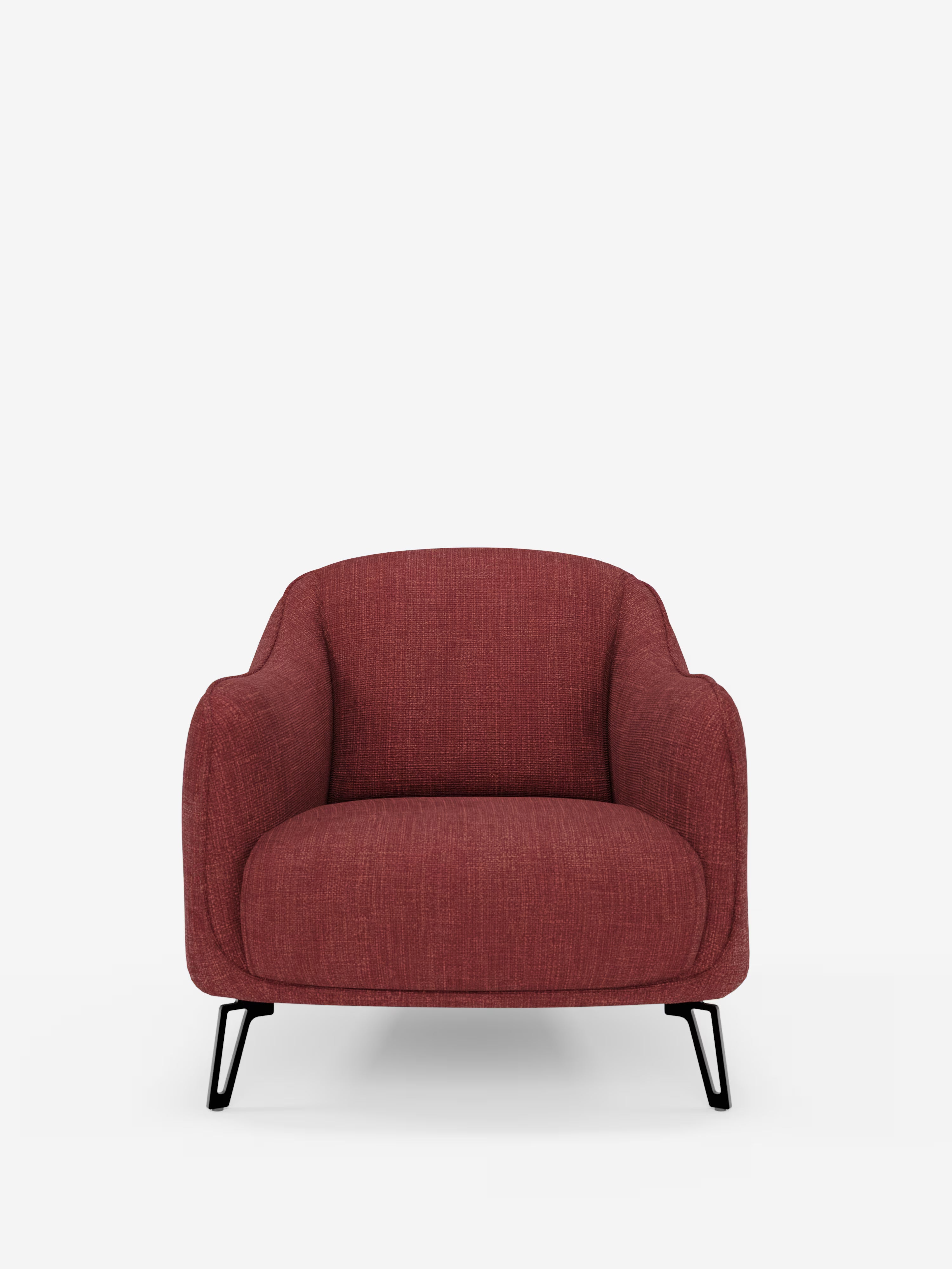 Avela poltroncina moderna dal comfort avvolgente in tessuto impermeabile
