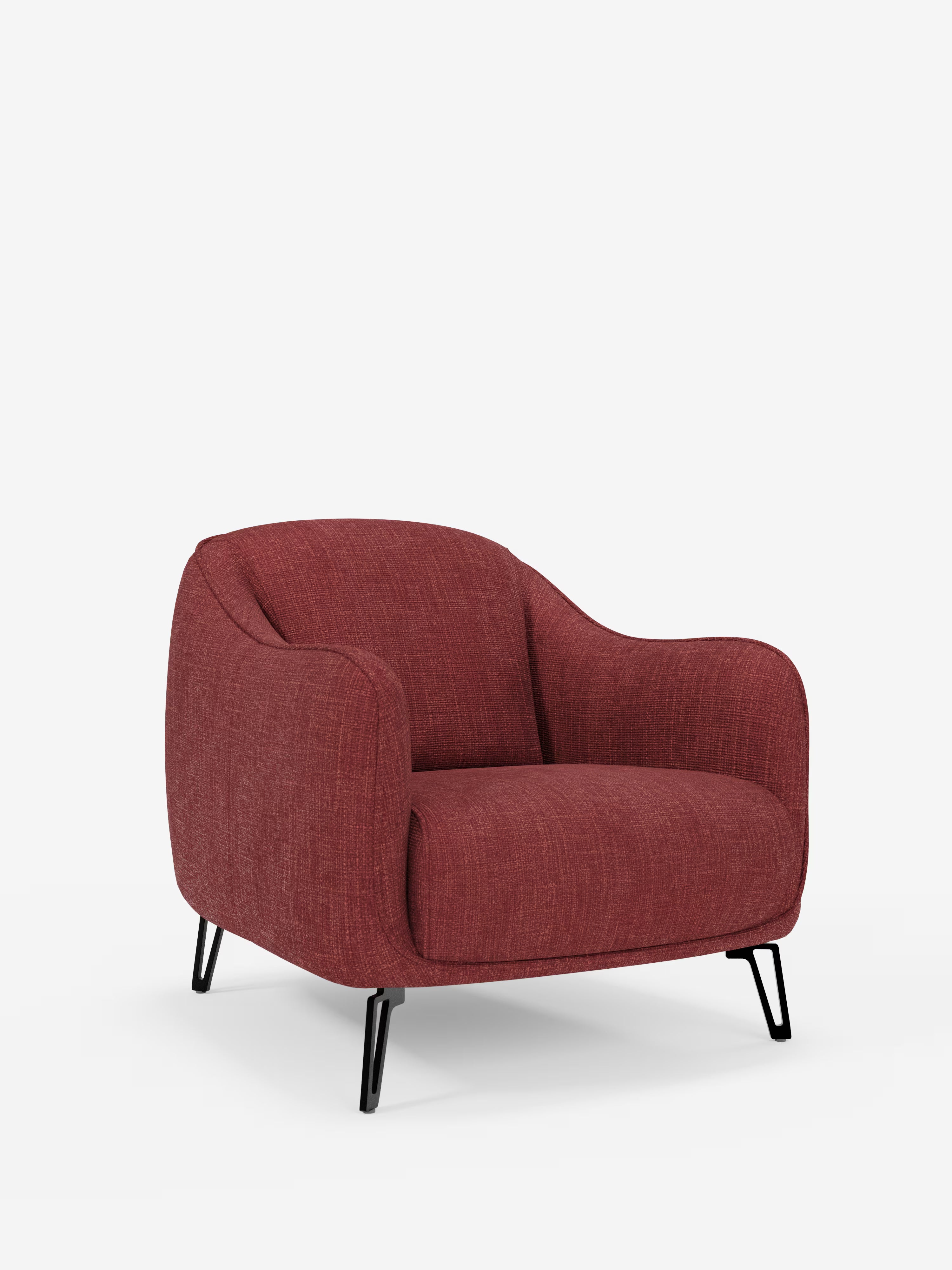 Avela poltroncina moderna dal comfort avvolgente in tessuto impermeabile