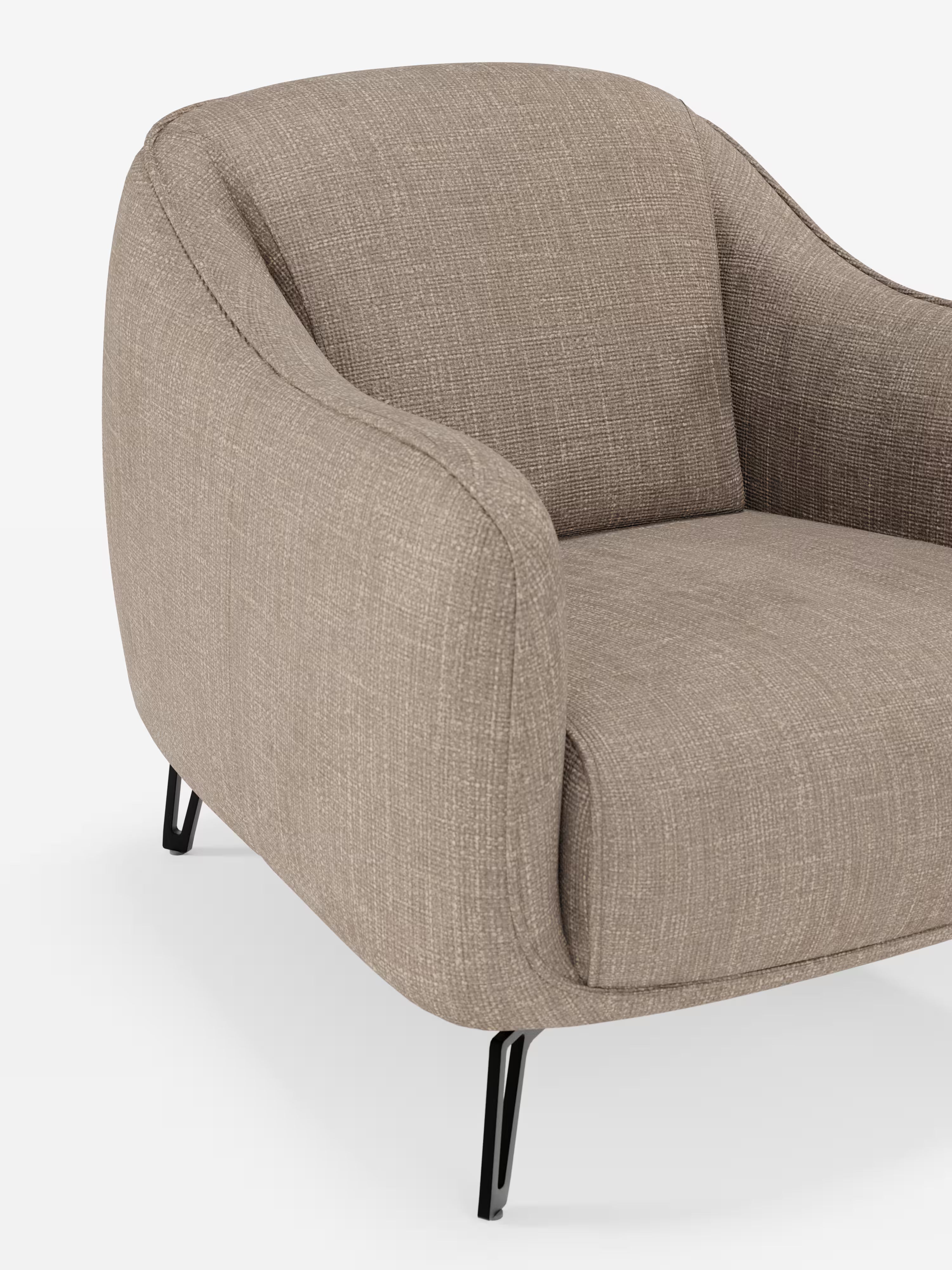 Avela poltroncina moderna dal comfort avvolgente in tessuto impermeabile