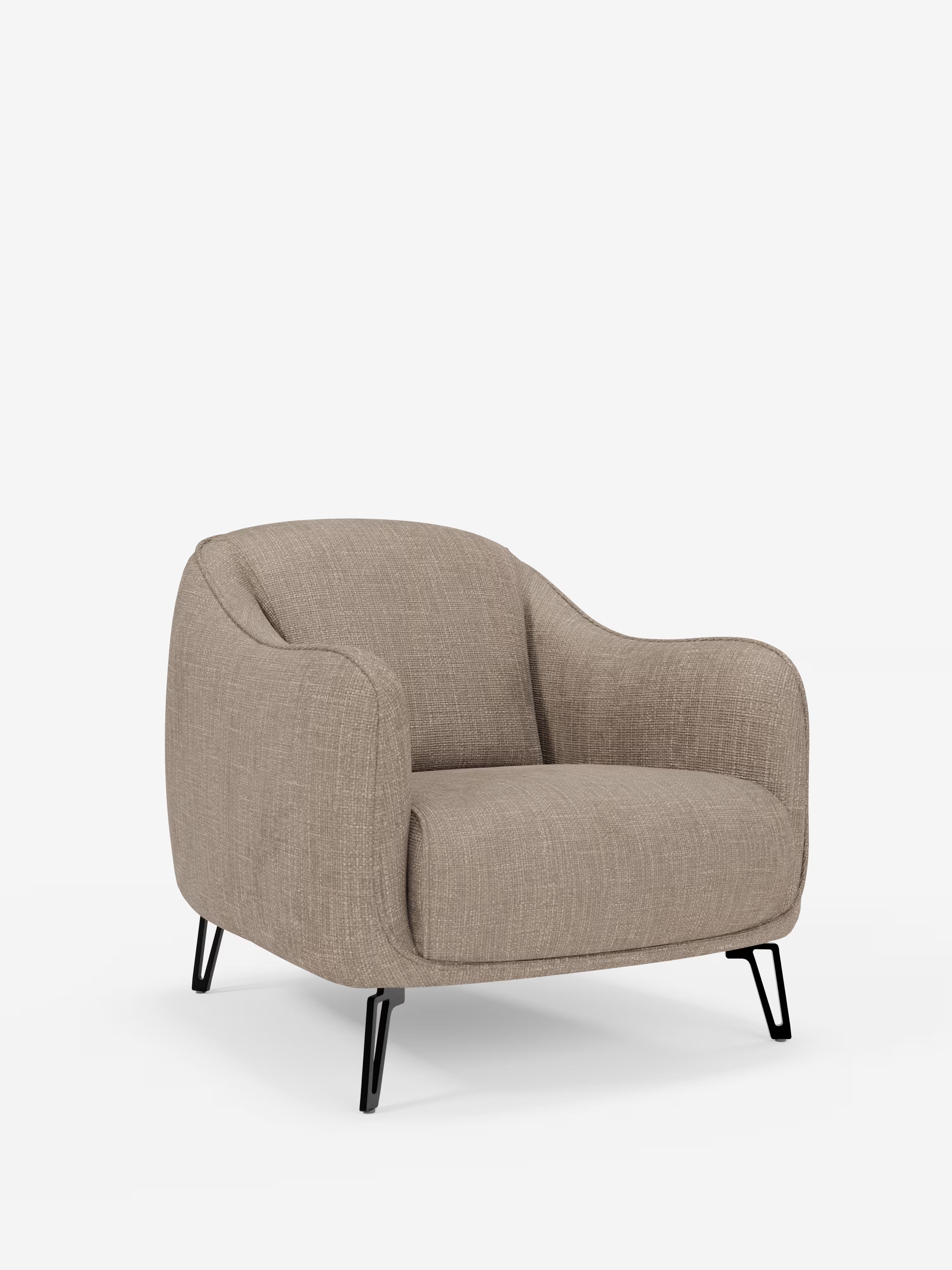 Avela poltroncina moderna dal comfort avvolgente in tessuto impermeabile