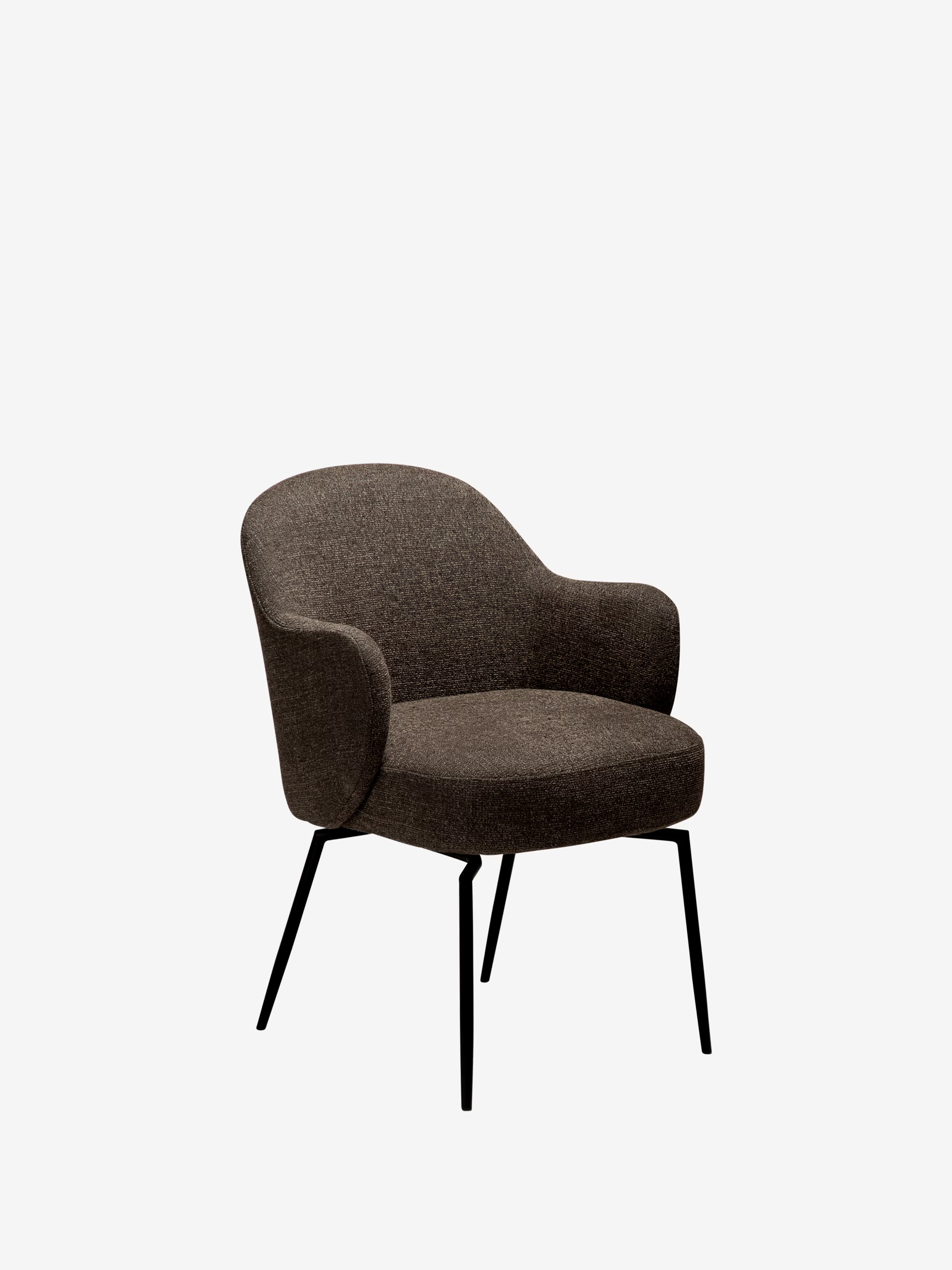 Bae Swivel bouclé chair – superior comfort with auto-return base