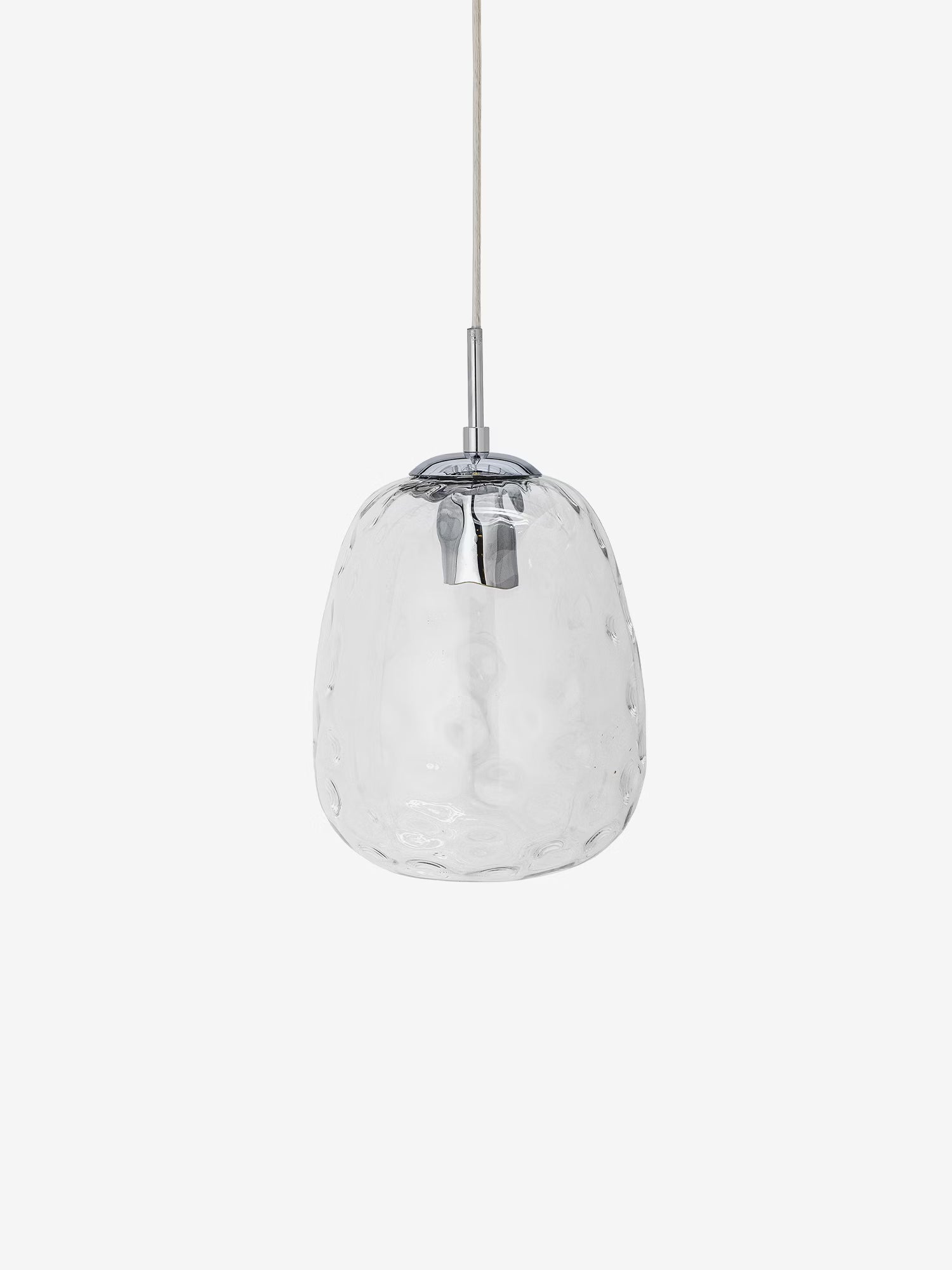 Baele Lampe suspendue en verre transparent - minimaliste à la forme organique