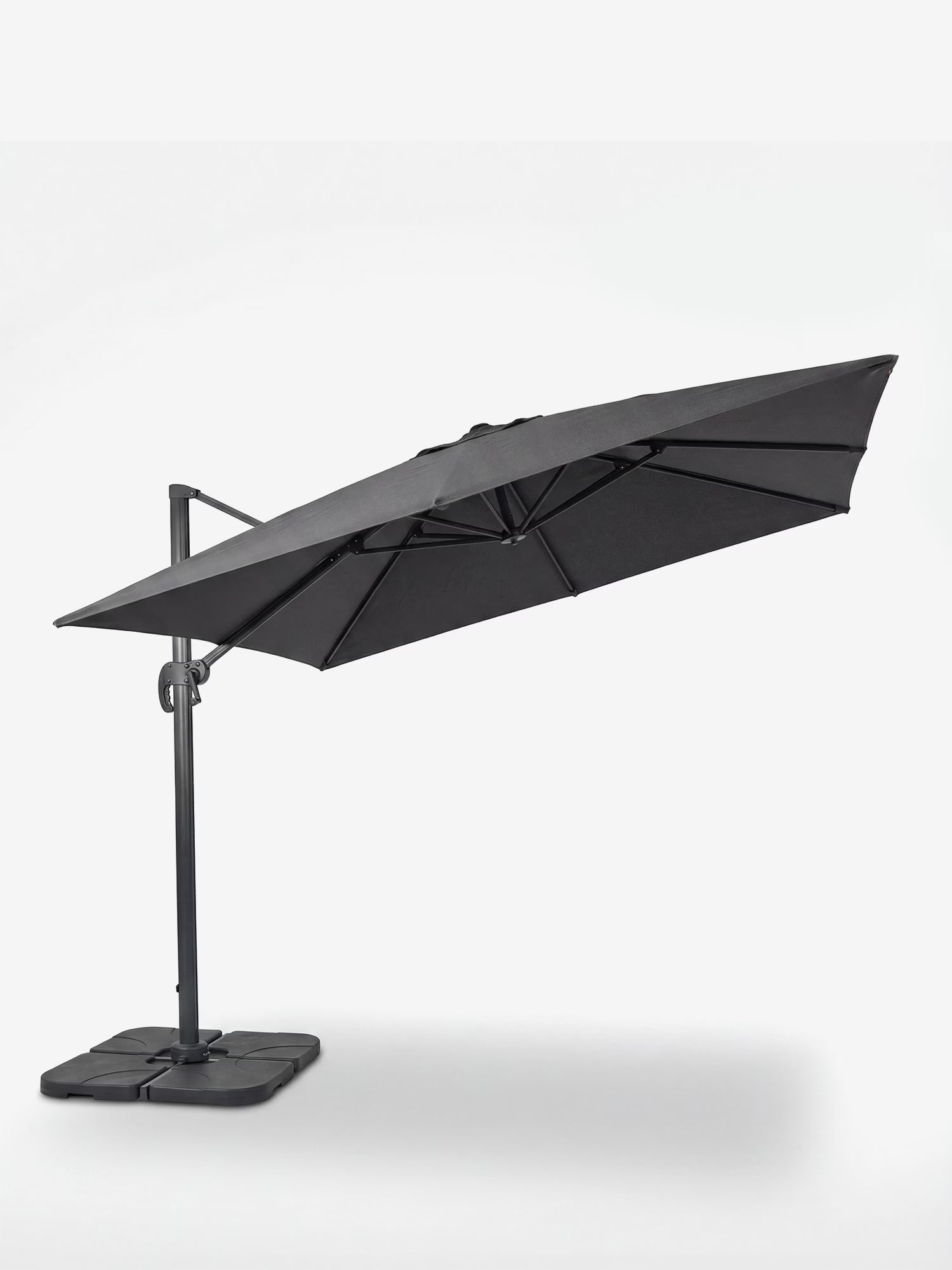 Base para sombrilla de jardín de brazo lateral - parasol 295x295 cm negro con base incluida